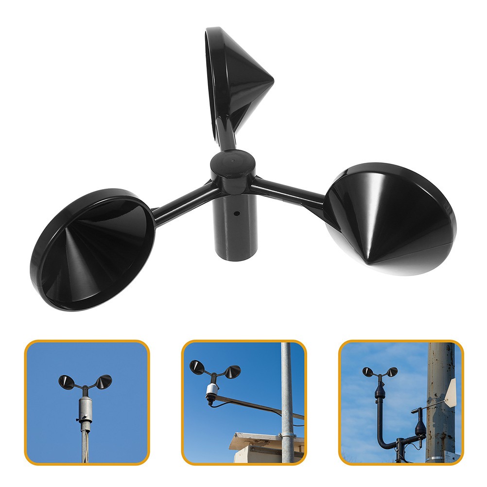Hemoton 2Pcs Replacement Wind Cup Anemometer Wind Speed Sensor Three Cup