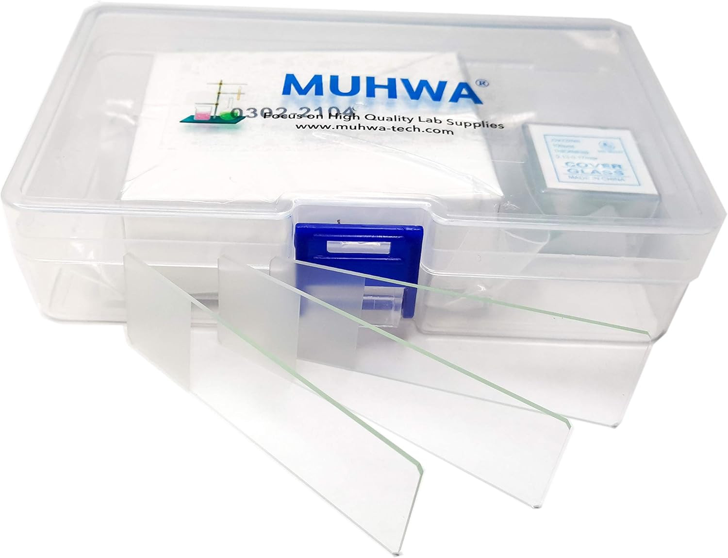 50PCS Blank Microscope Slides and 100PCS Square Cover Glass (22Mmx22Mm) Coversl