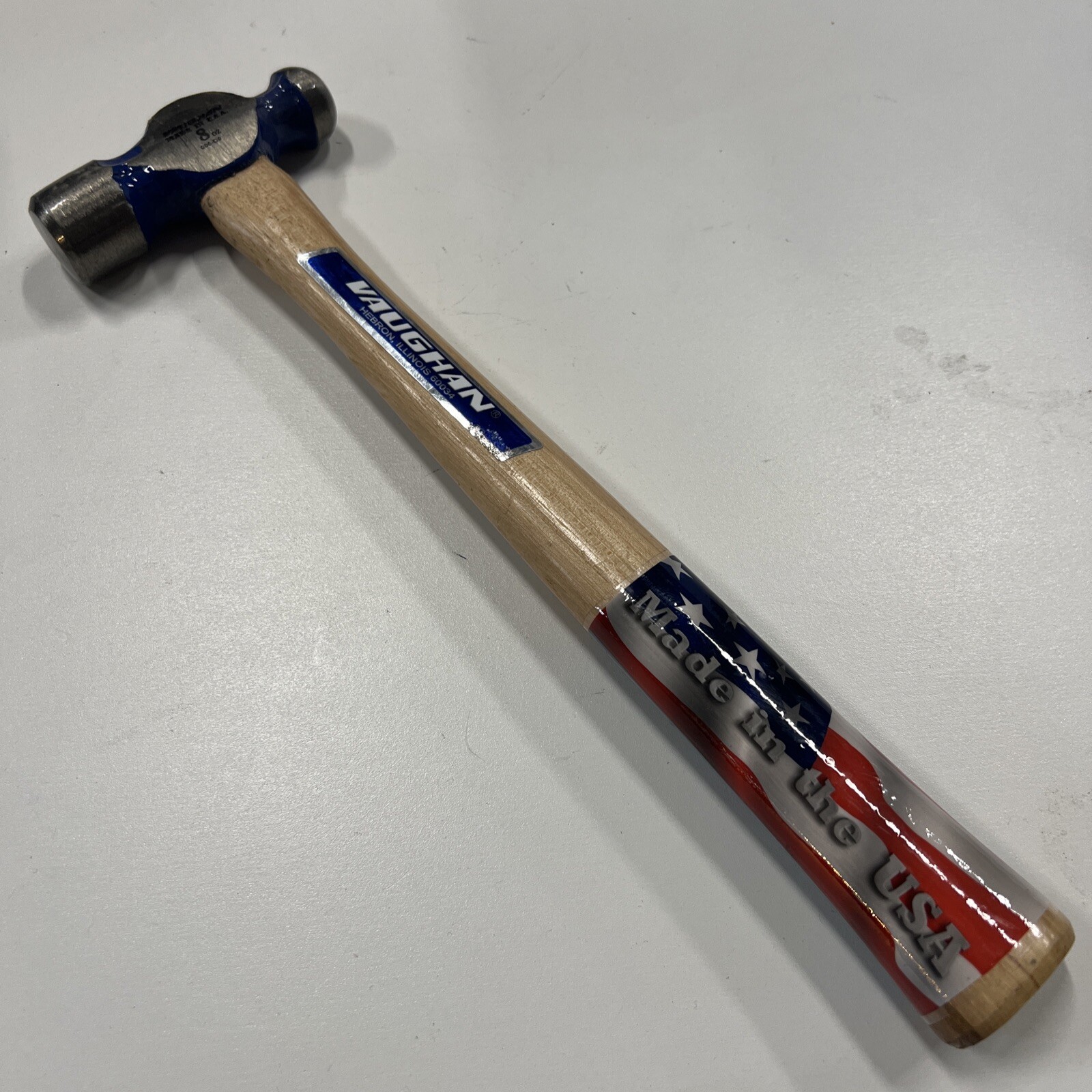 Vaughan 8oz Ball Pein Hammer TC308 Hickory Handle Made in the USA