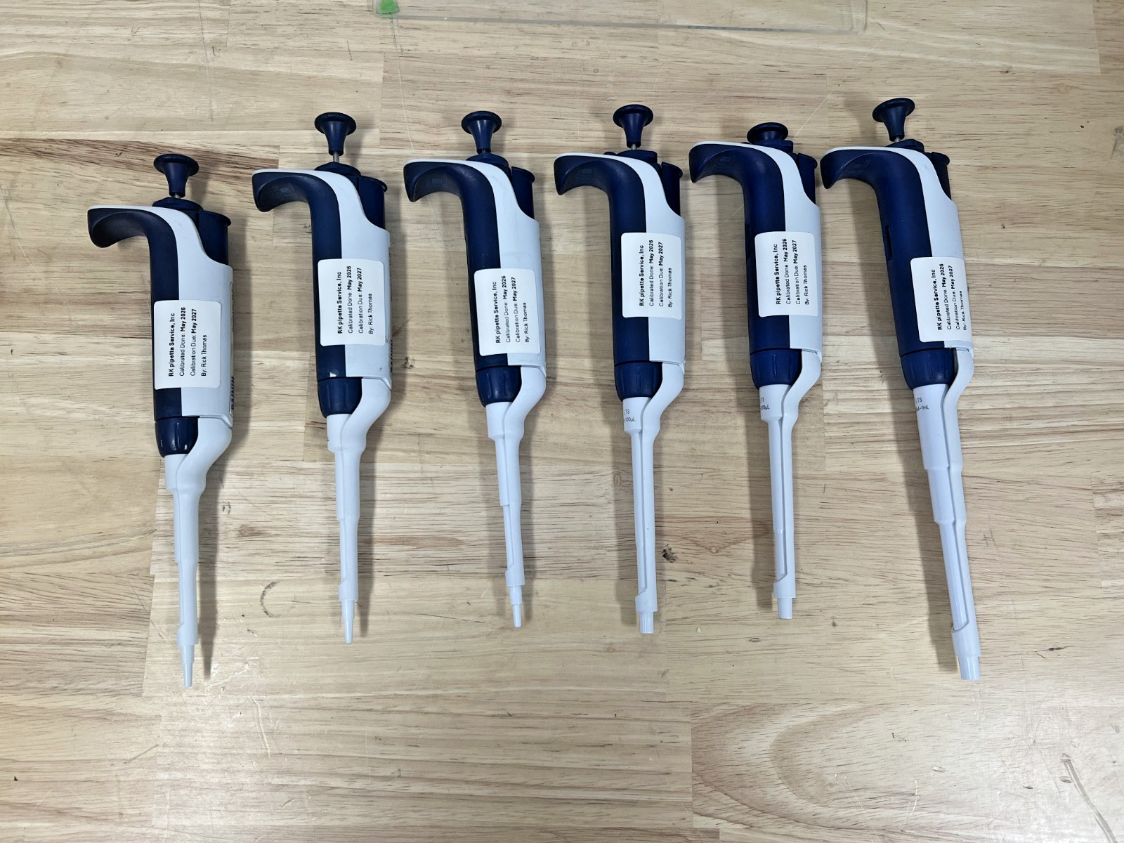Rainin Pipet-Lite XLS LTS Pipette Set L1000,200,100,20,10,2ul Cal May 2026