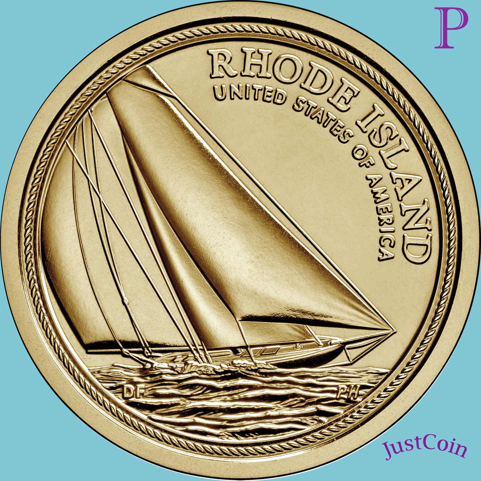 2022-P RHODE ISLAND (RI) INNOVATION UNCIRCULATED DOLLAR (P) PHILADELPHIA MINT