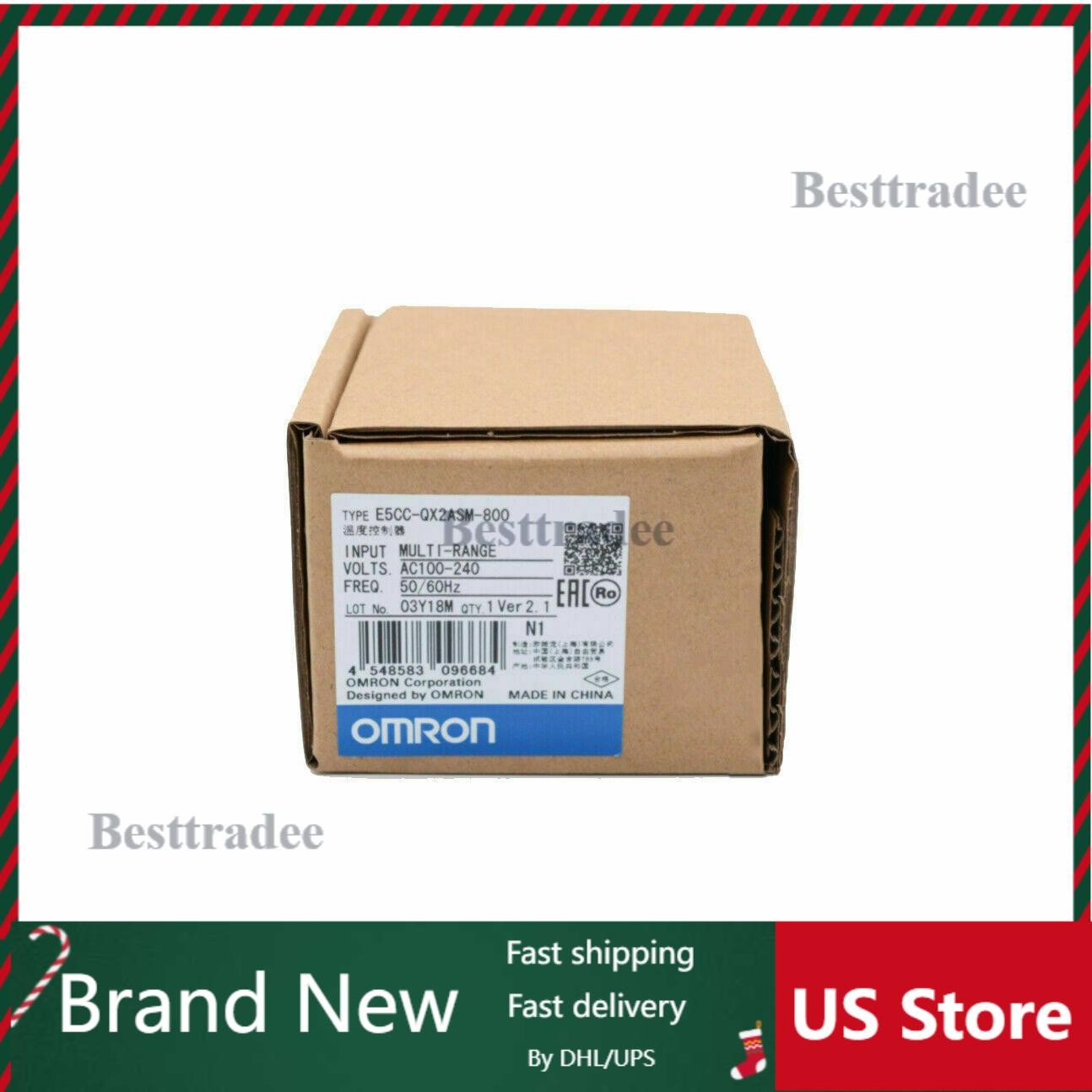 New in box Omron E5CC-QX2ASM-800 Temperature Controller 100-240VAC E5CCQX2ASM800
