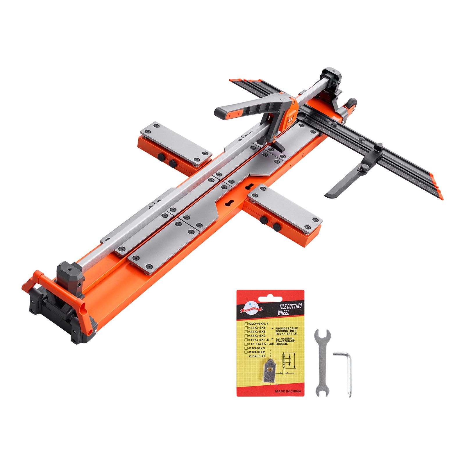 VEVOR 47.2-Inch Manual Tile Cutter Spring-Loaded Base Adjustable Angle Fence