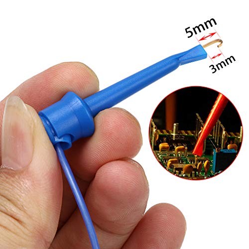 Sumnacon 10 Pcs Multimeter Electrical Test Dual Lead Test Hook Clips - 5