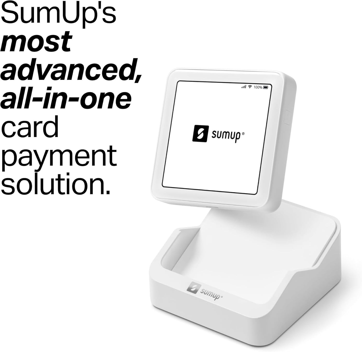 Credit Card Payment Card Reader with Touch Screen and Charging Station, Portable