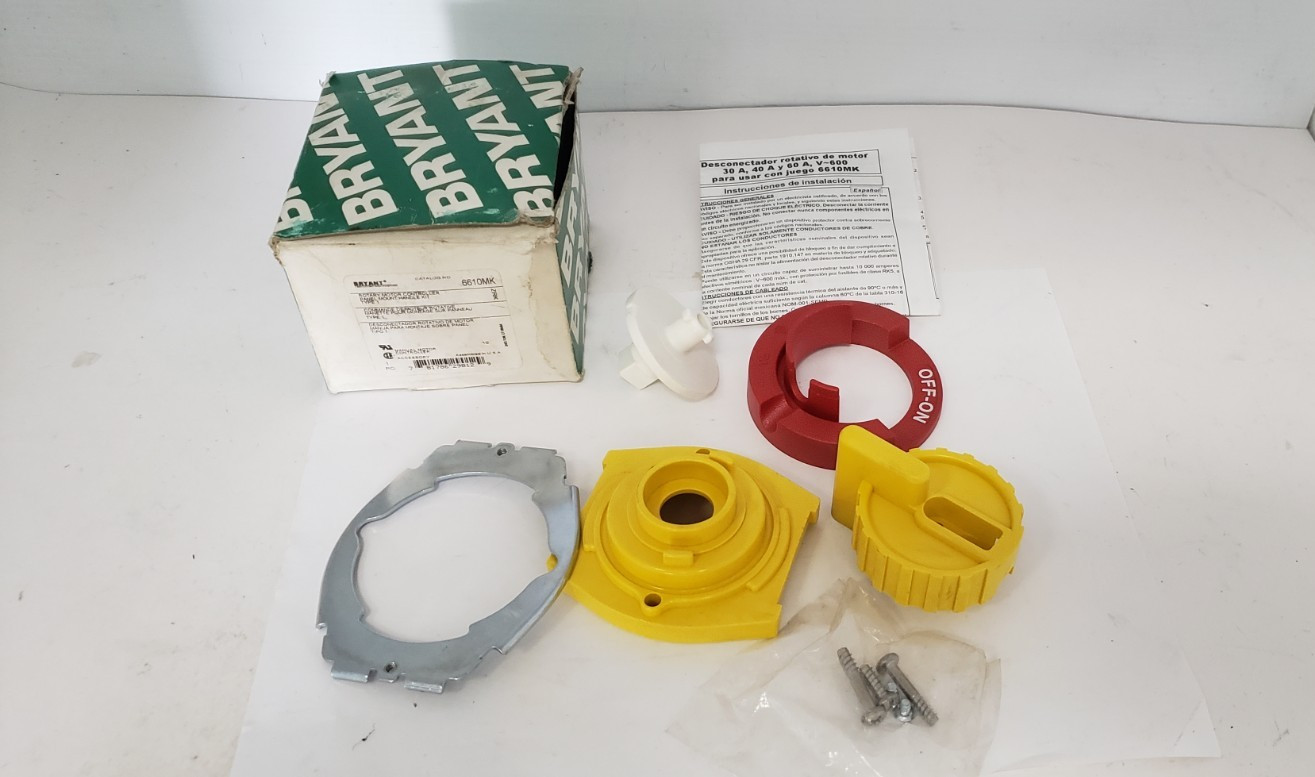 BRYANT 6610MK ROTARY MOTOR CONTROLLER, PANEL MOUNT HANDLE KIT, TYPE 1, NIB
