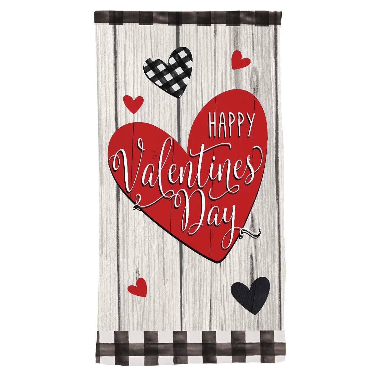Briarwood Lane Valentine's Hand Towel 26x18 Checkered Valentine For Valentine's