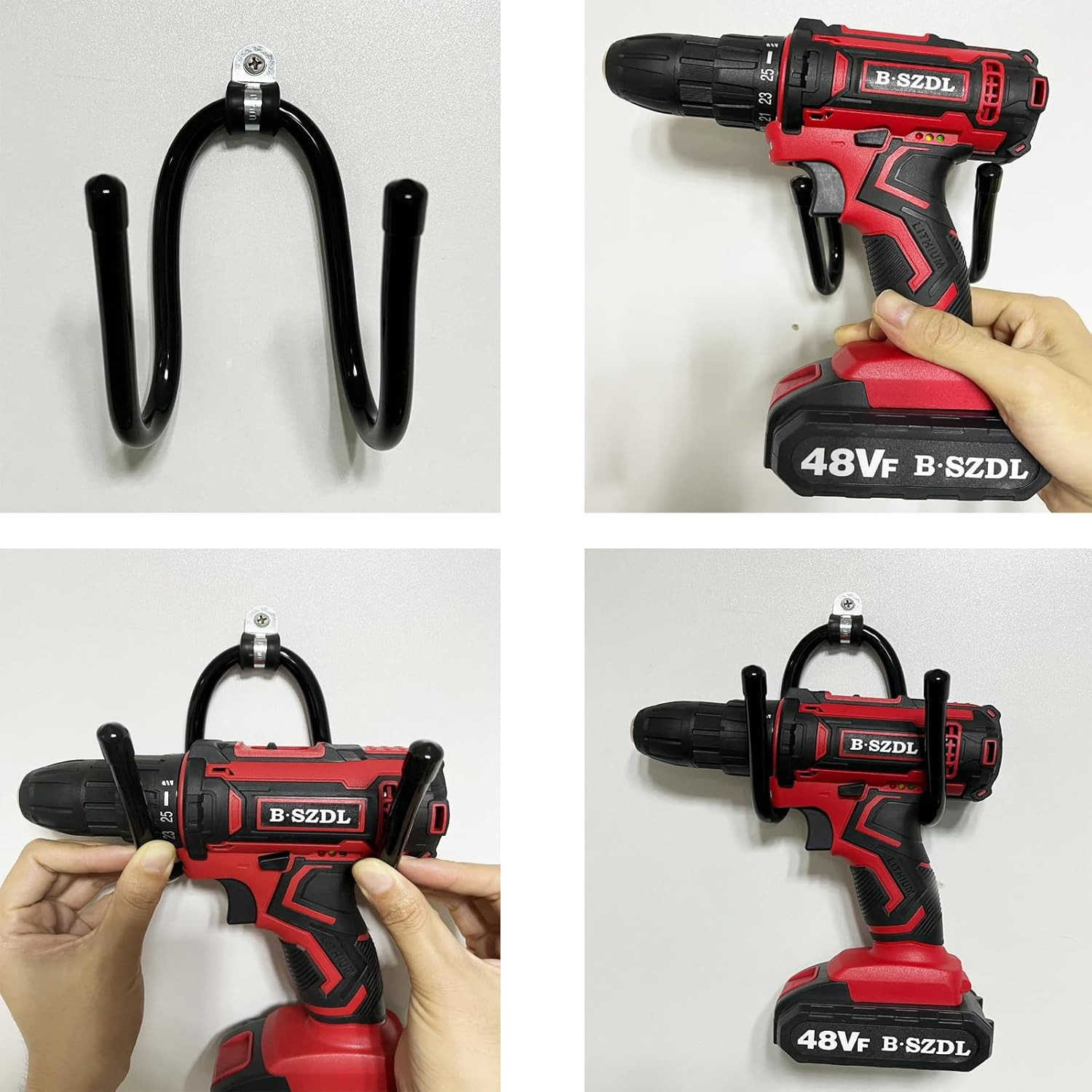 Pmsanzay Power Tool Organizer, 2 Pack Heavy Duty Drill Holder Wall Mount Hangers