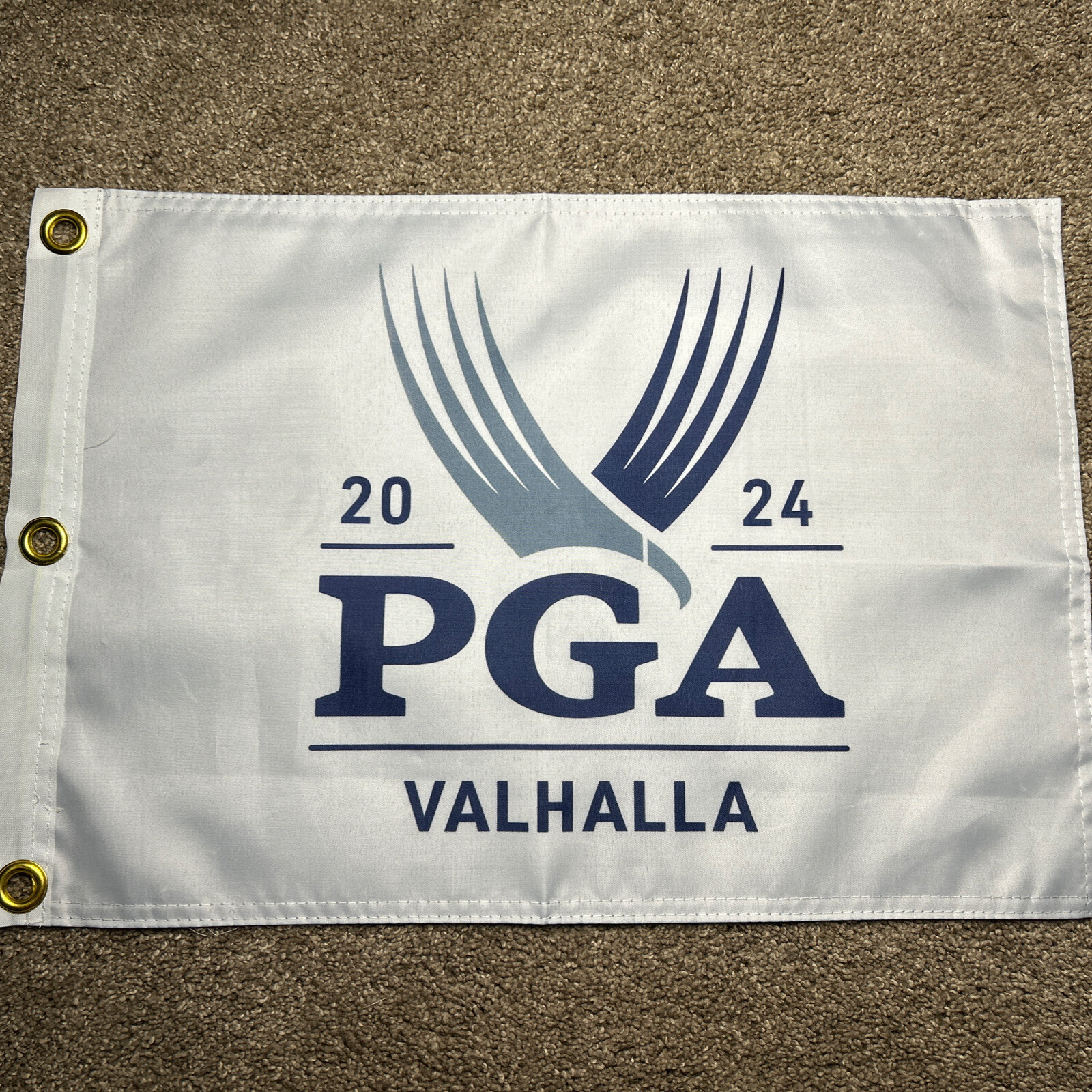 2024 PGA CHAMPIONSHIP VALHALLA PGA TOUR PIN FLAG W GROMMETS FREE SHIP AUTOGRAPHS