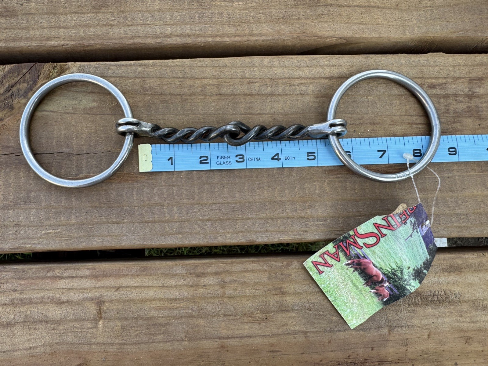 New Loose Ring  Snaffle Bit 5"  Twisted Sweet Iron Mouth 3 1/2 " Side Rings