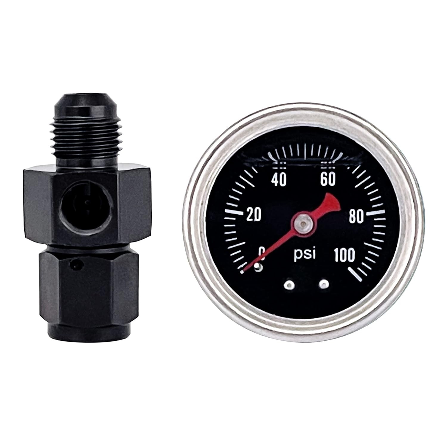 Fuel Pressure Gauge with 6AN Take Off Fitting, 6AN-100PSI