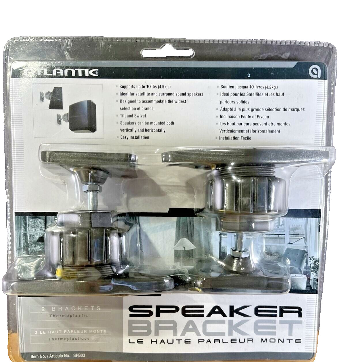 NEW OLD STOCK  SEALED Atlantic #SPB03 Speaker Bracket Set of 2