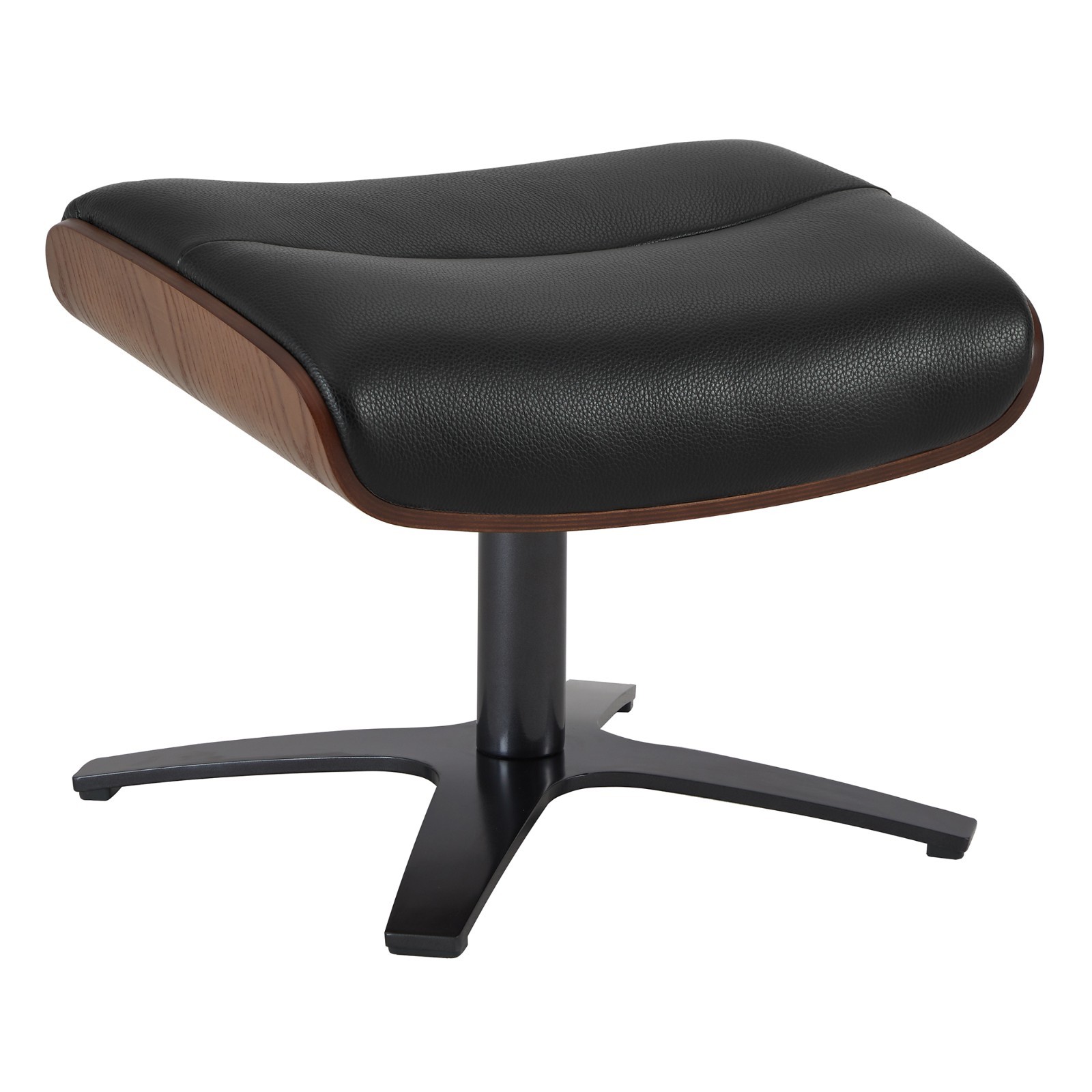 CHITA Genuine Leather Reclining SwivelChair with Adjustable Headrest and Ottoman