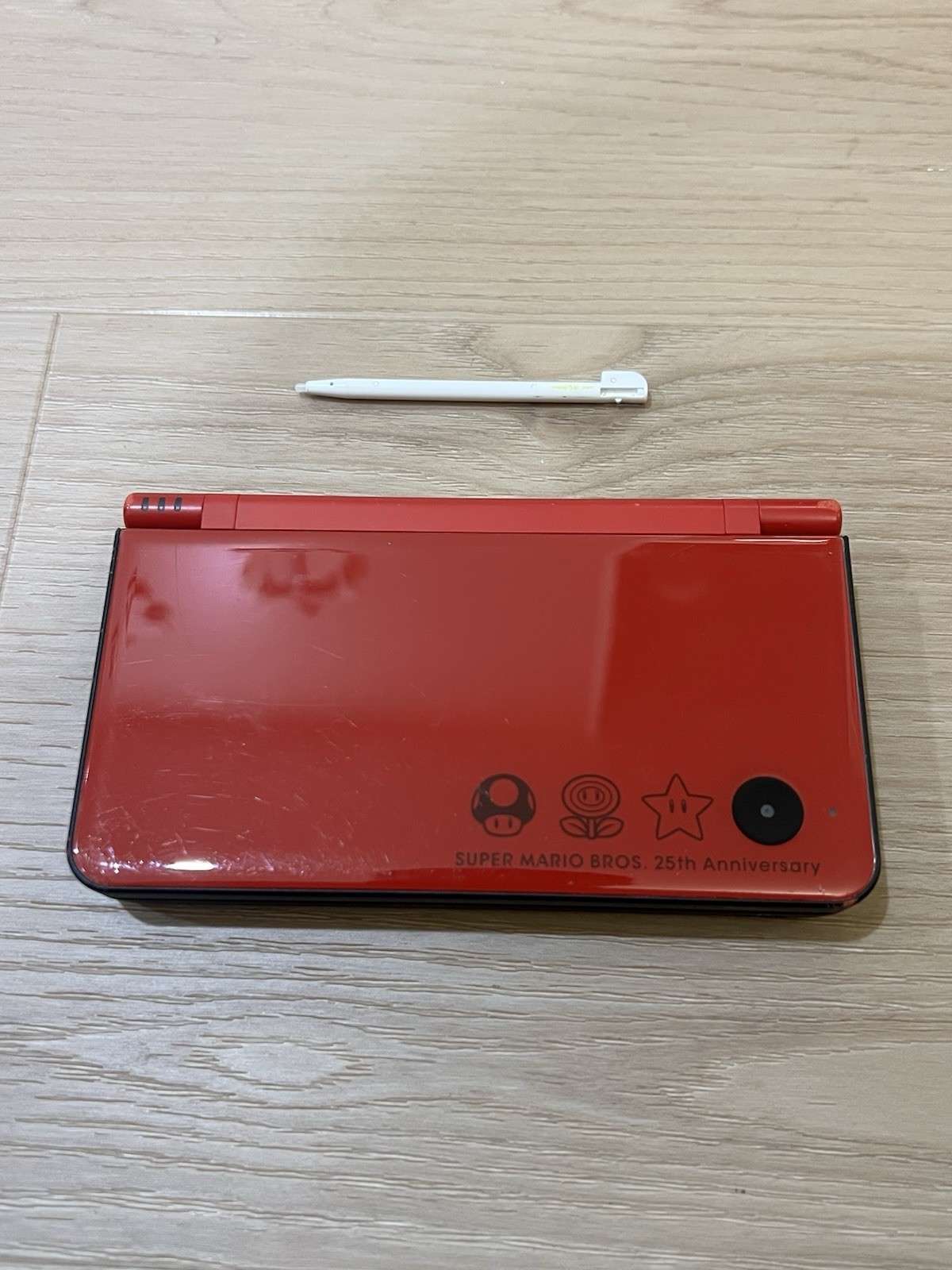 Nintendo DSi XL Super Mario Bros. 25th Anniversary Red Wi-Fi Tested, No Charger