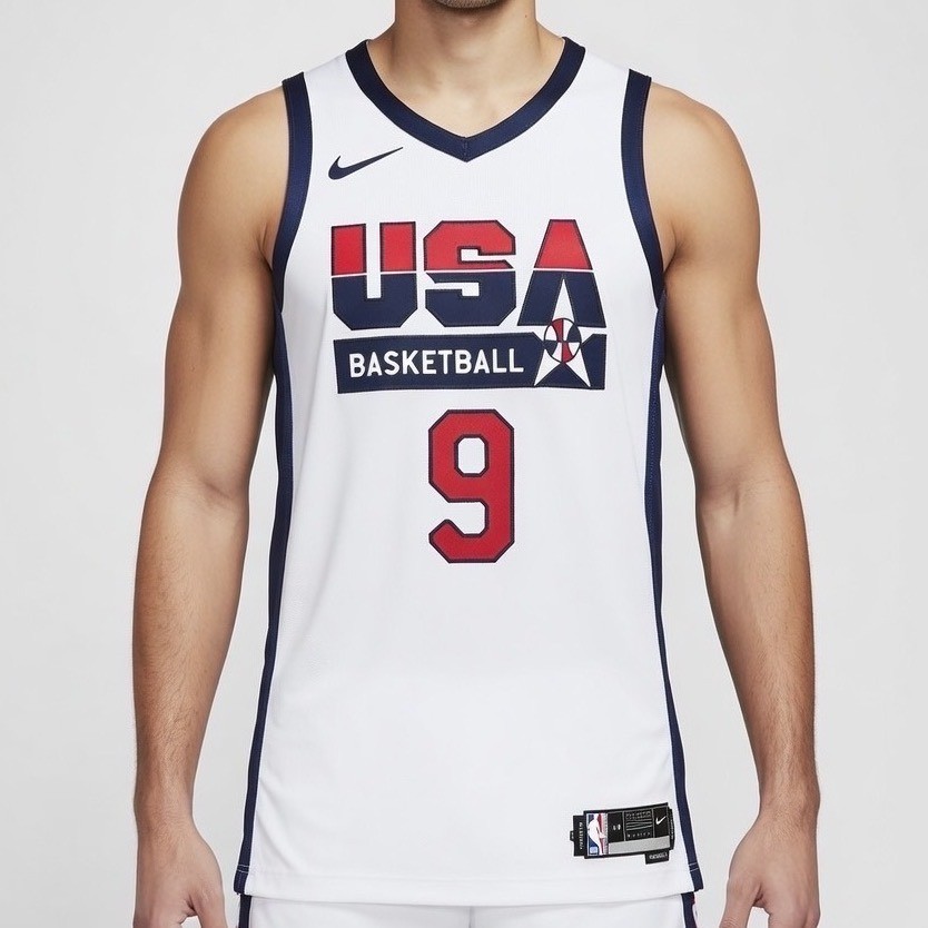 Nike USA Basketball Michael Jordan Replica Jersey White Red Blue Size Small