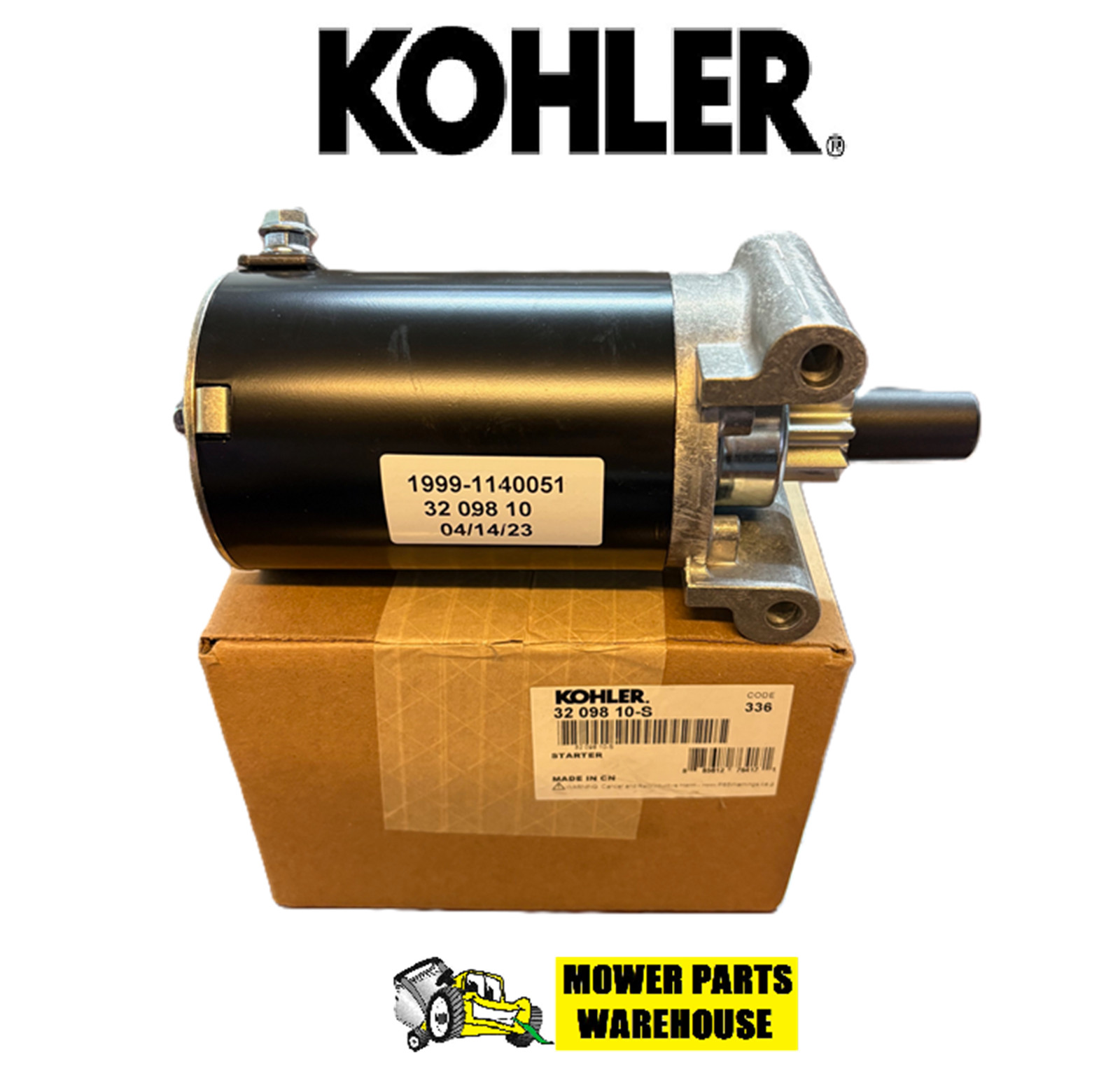 NEW GENUINE OEM KOHLER STARTER 32 098 10-S REPLACES 32 098 08-S, 32 098 04-S