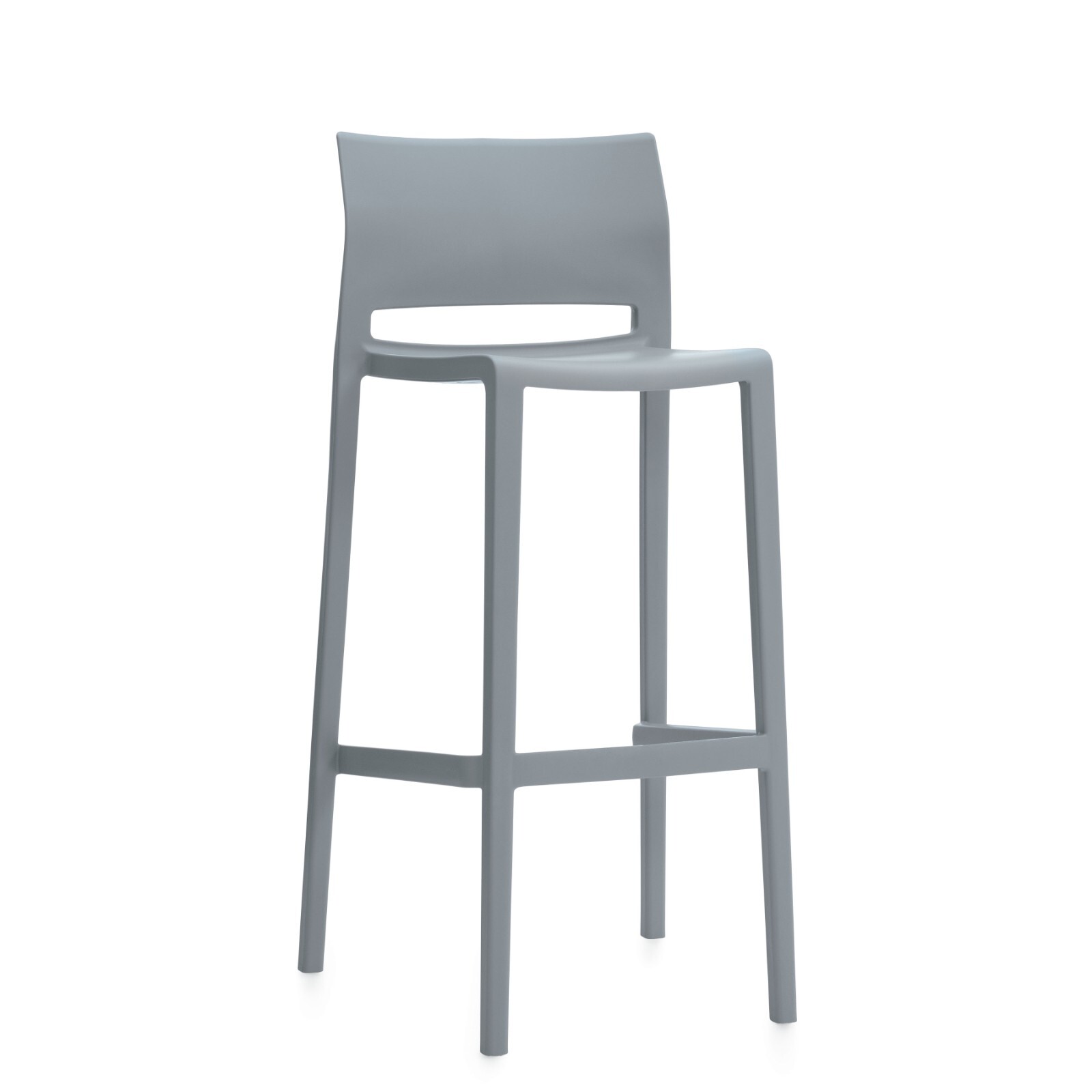 Global Bakhita Model #6754 Armless Stacking Indoor/Outdoor Bar Stool Alloy Color