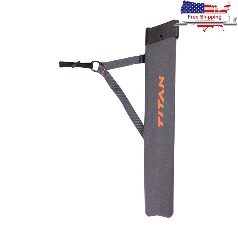 Compact Hip Quiver W/ Two-Cavity Arrow Divider Semi-Rigid Body Belt Clip Archery
