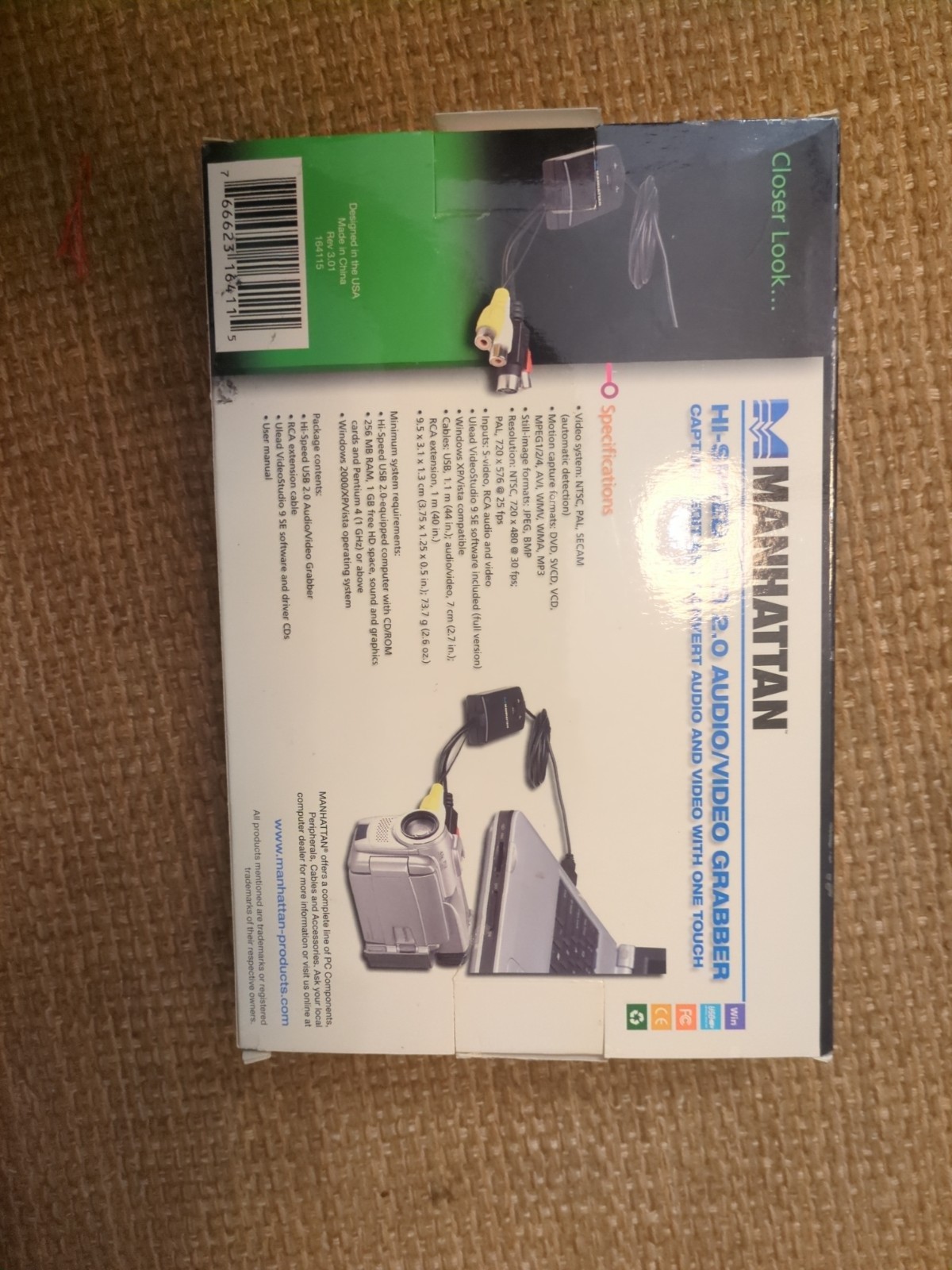 Manhattan High Speed USB Audio Video Grabber