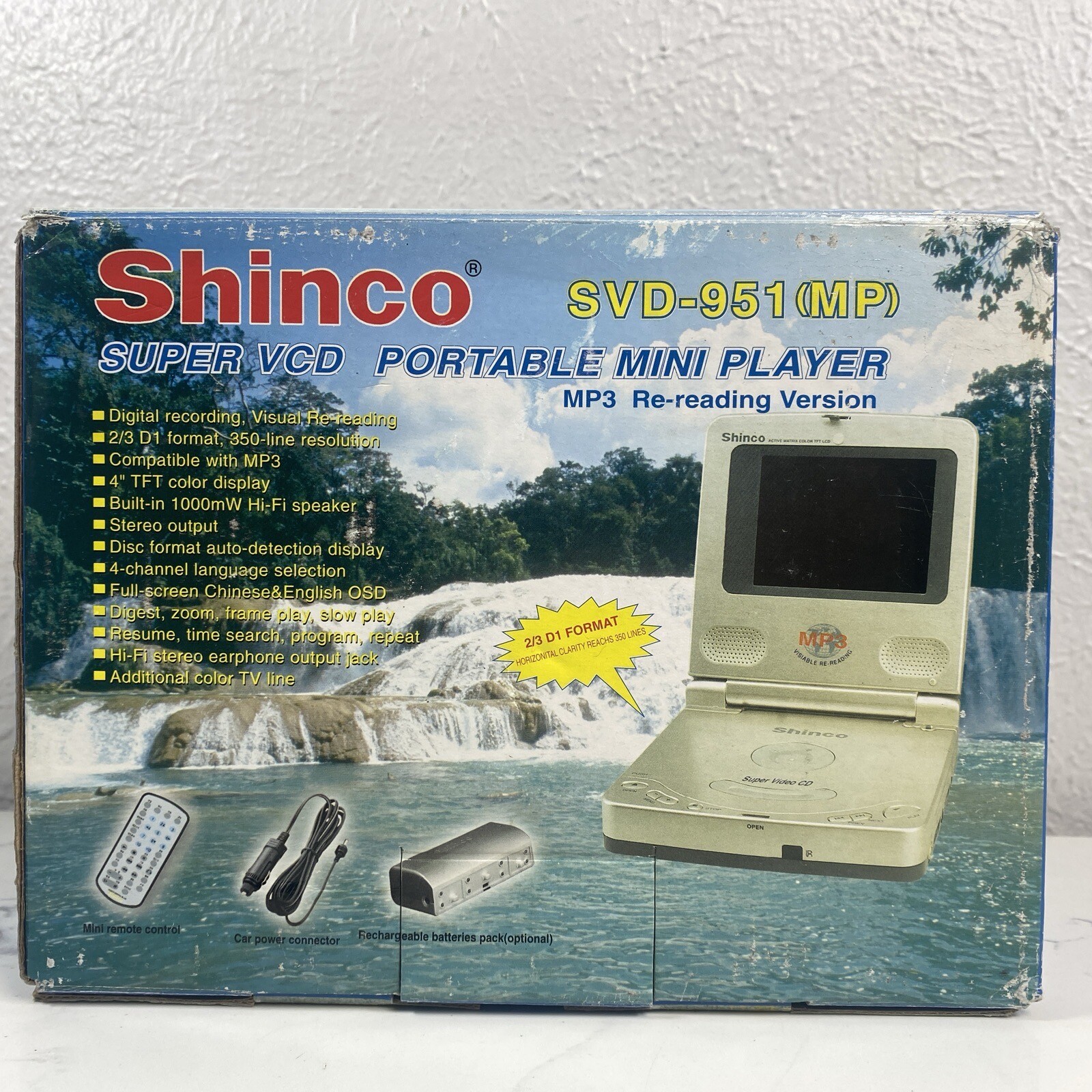 Shinco SVD-951 (MP) Super VCD Portable Mini Player MP3 Re-reading Version
