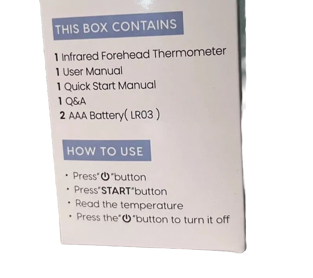 Femometer DET-306 Infrared 2in1 Forehead Thermometer Non-Contact Fever Body Temp