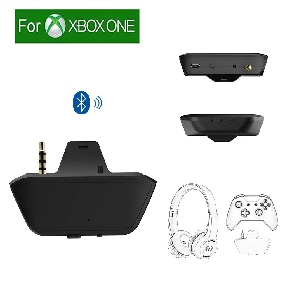 Uberwith Bluetooth Transmitter Dongle for Xbox Controllers - Stereo Black