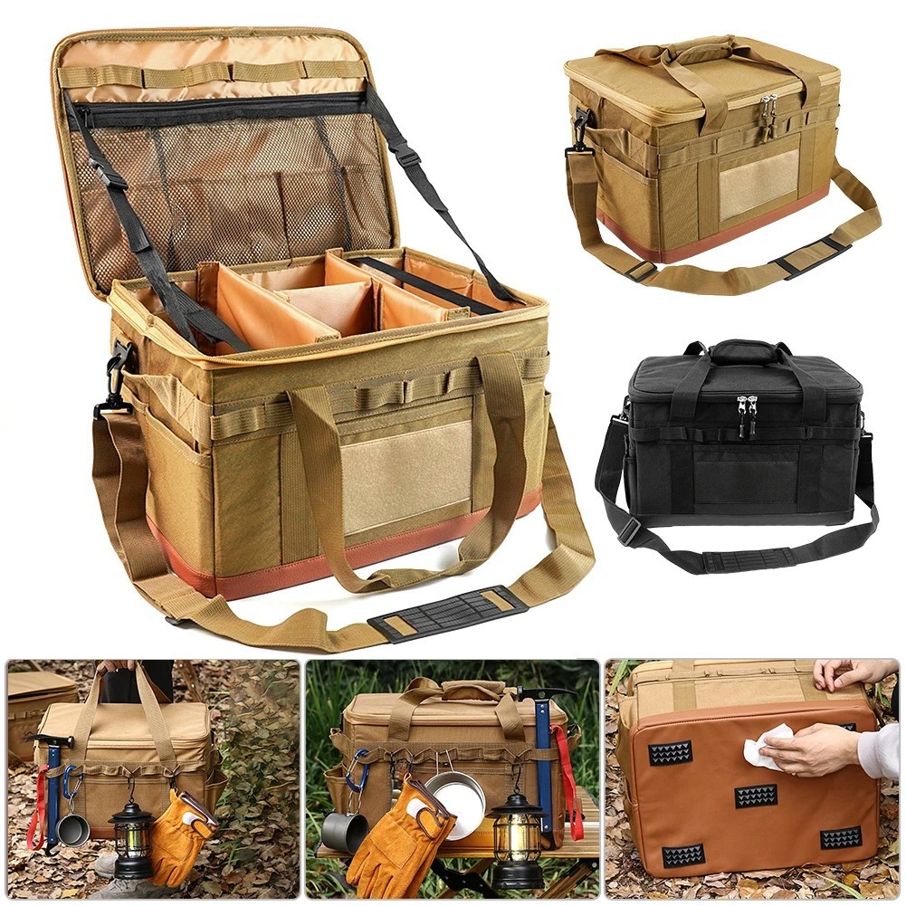 20L Camping Utensil Organizer Large Detachable Storage Bag