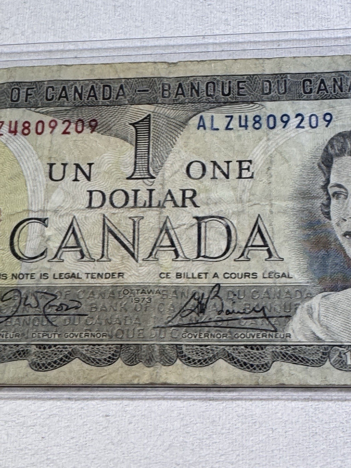 1973 Canada 1 Dollar Banknote Crow Bouey P# 85c
