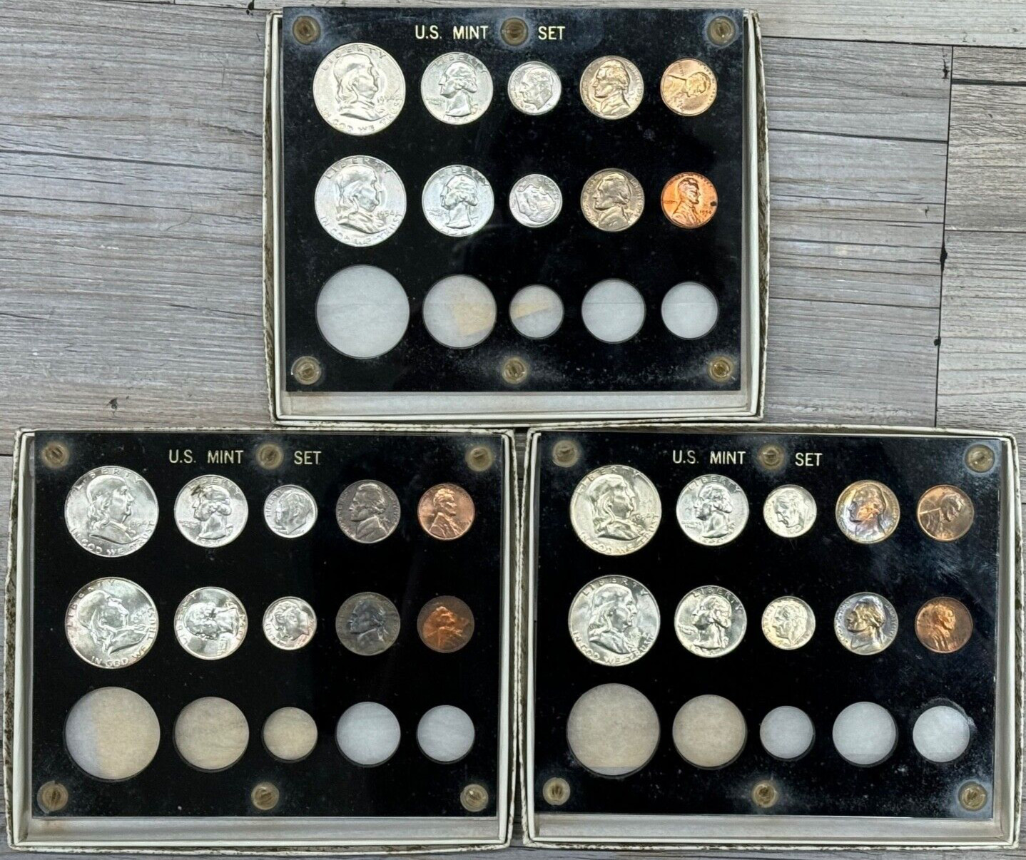 1954 P-D-S US Mint Uncirculated 90% Silver Double Mint Set, 30 Coins Total