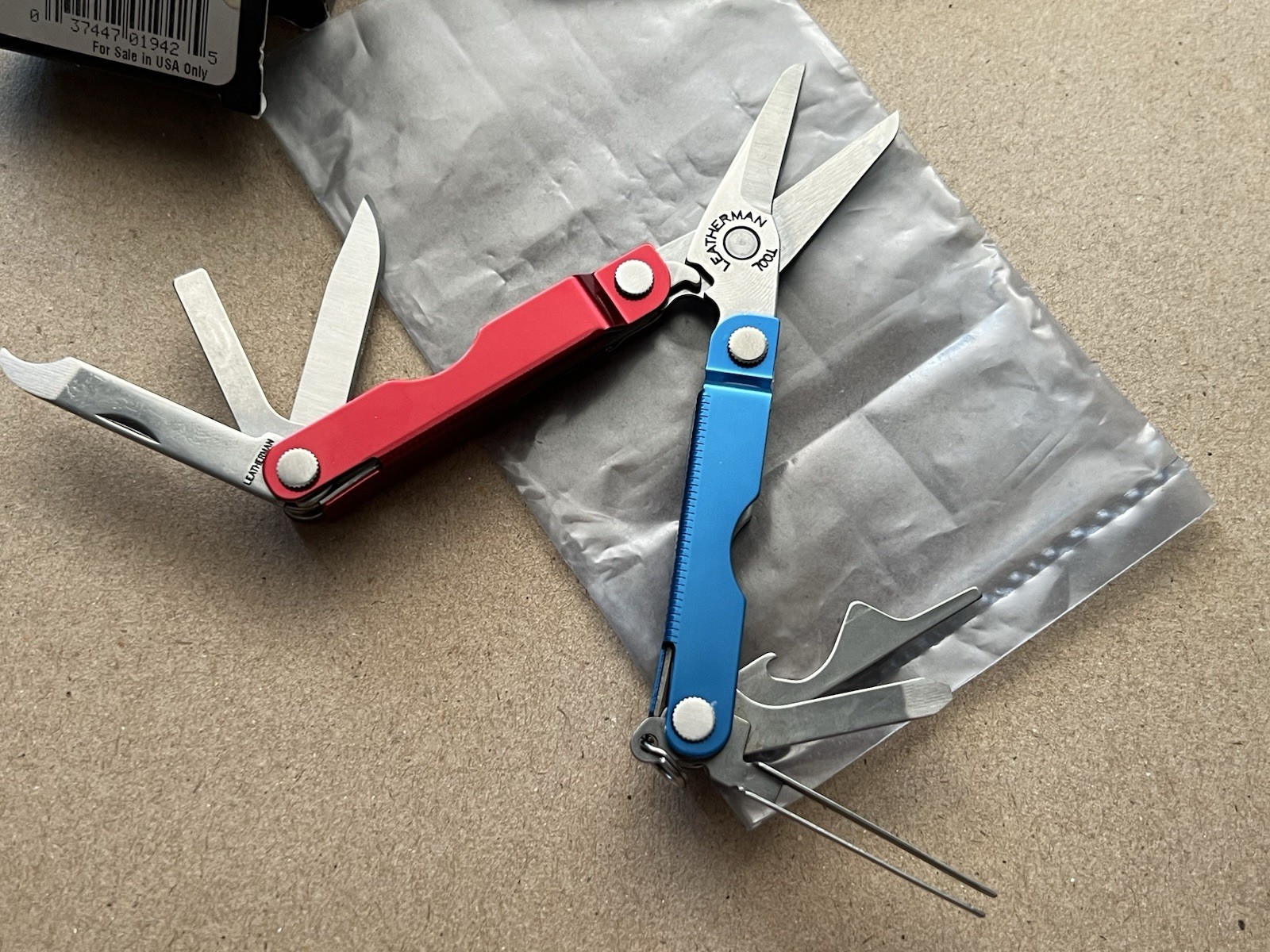 LEATHERMAN Micra - Red & Blue, Mint in Box, Rare.