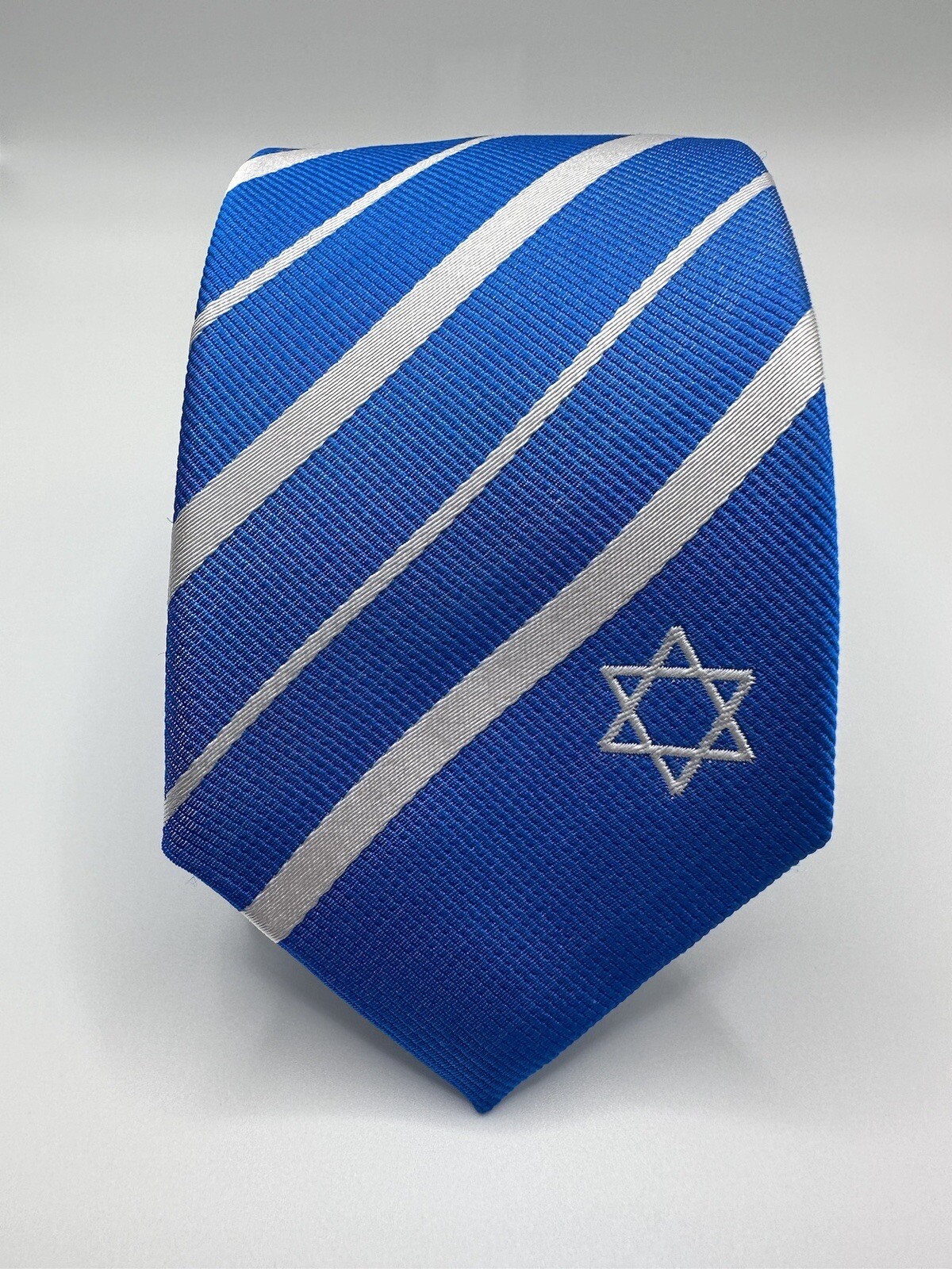 Statesman Ties Israel Flag 2.5” Skinny LDS Missionary Necktie Personalized Tag