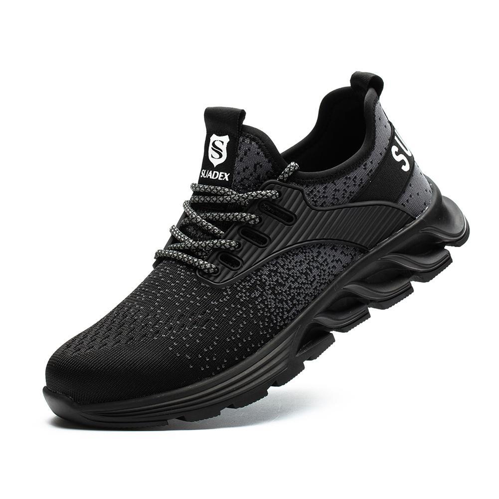 SUADEX Steel Toe Safety Work Shoes Black