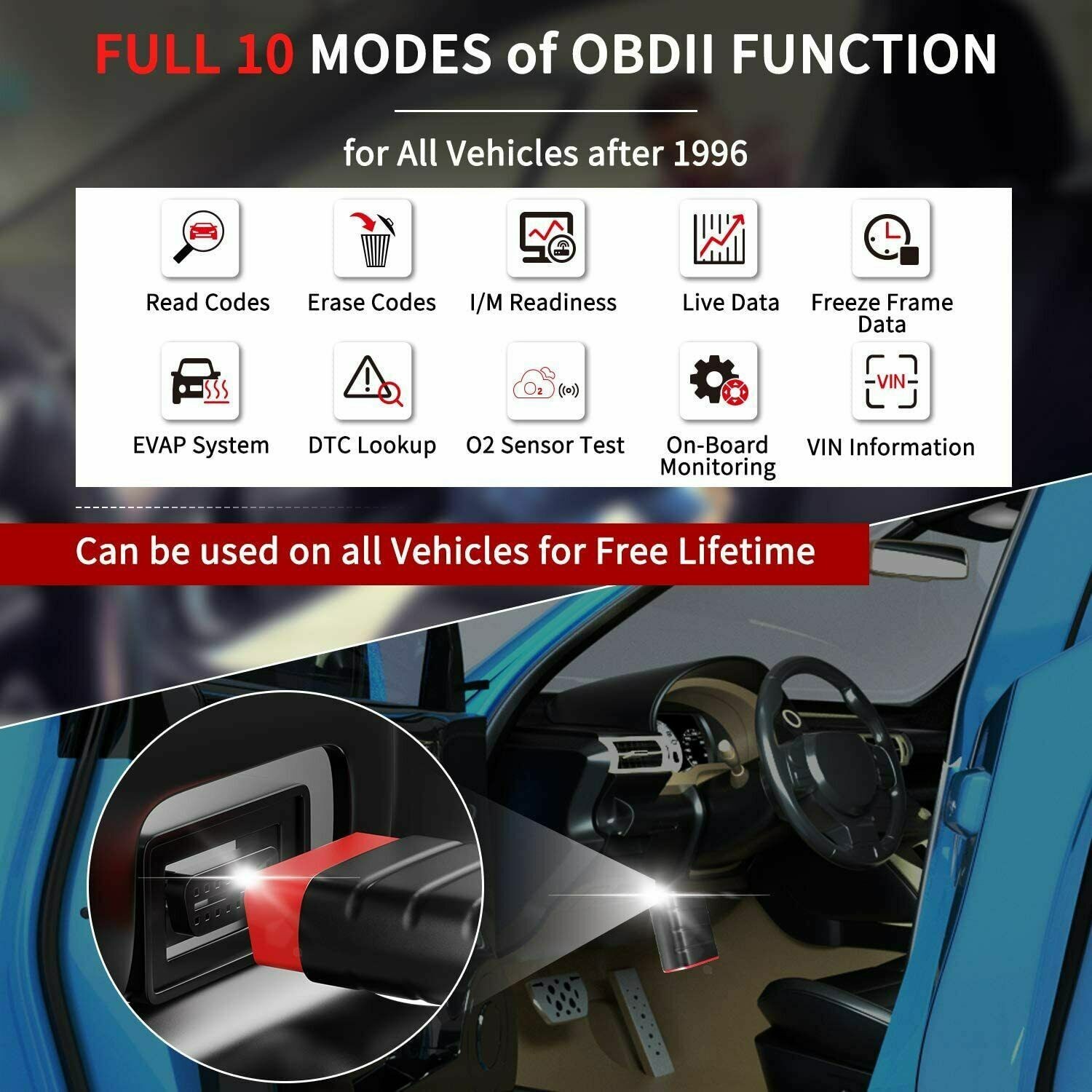 ThinkCar Bluetooth OBD2 All System Bidirectional Diagnostic Tool ABS EPB Reset