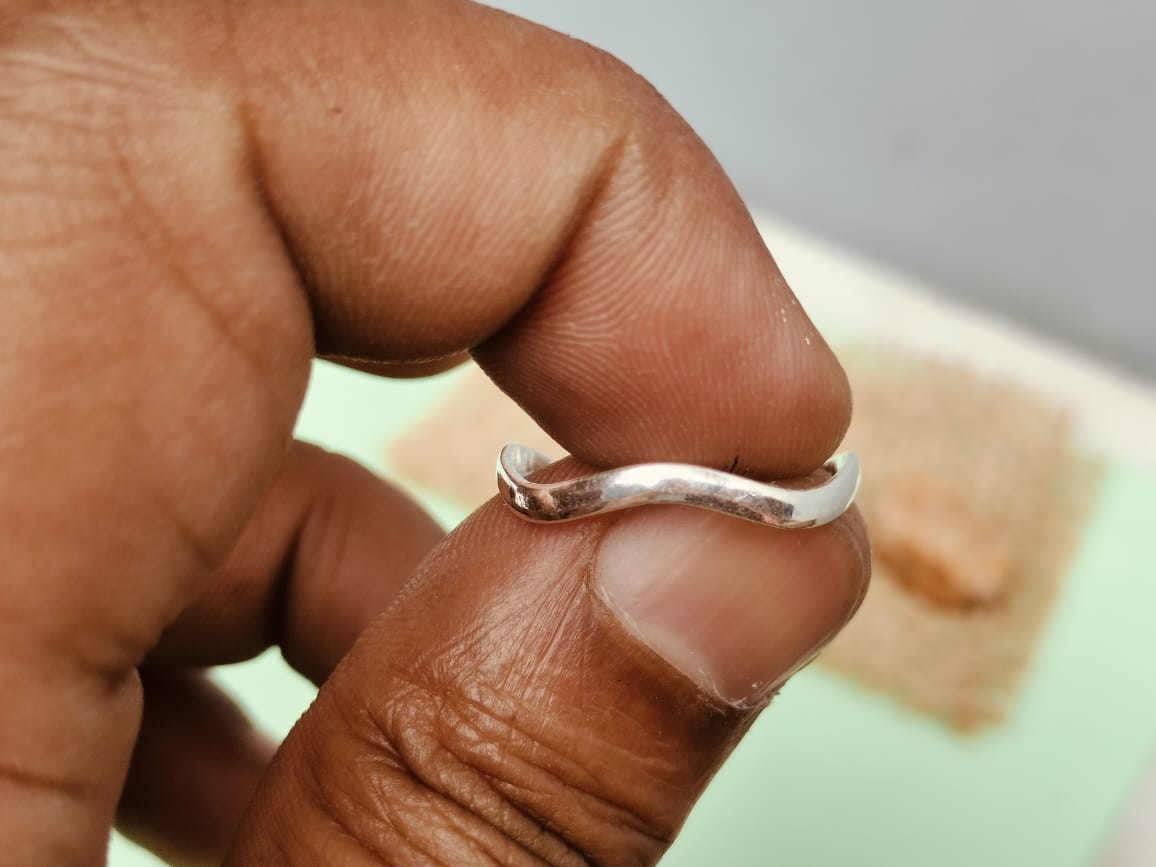 925 Sterling Silver Wave Ring: Dainty Stacking Band, Surfer Jewelry
