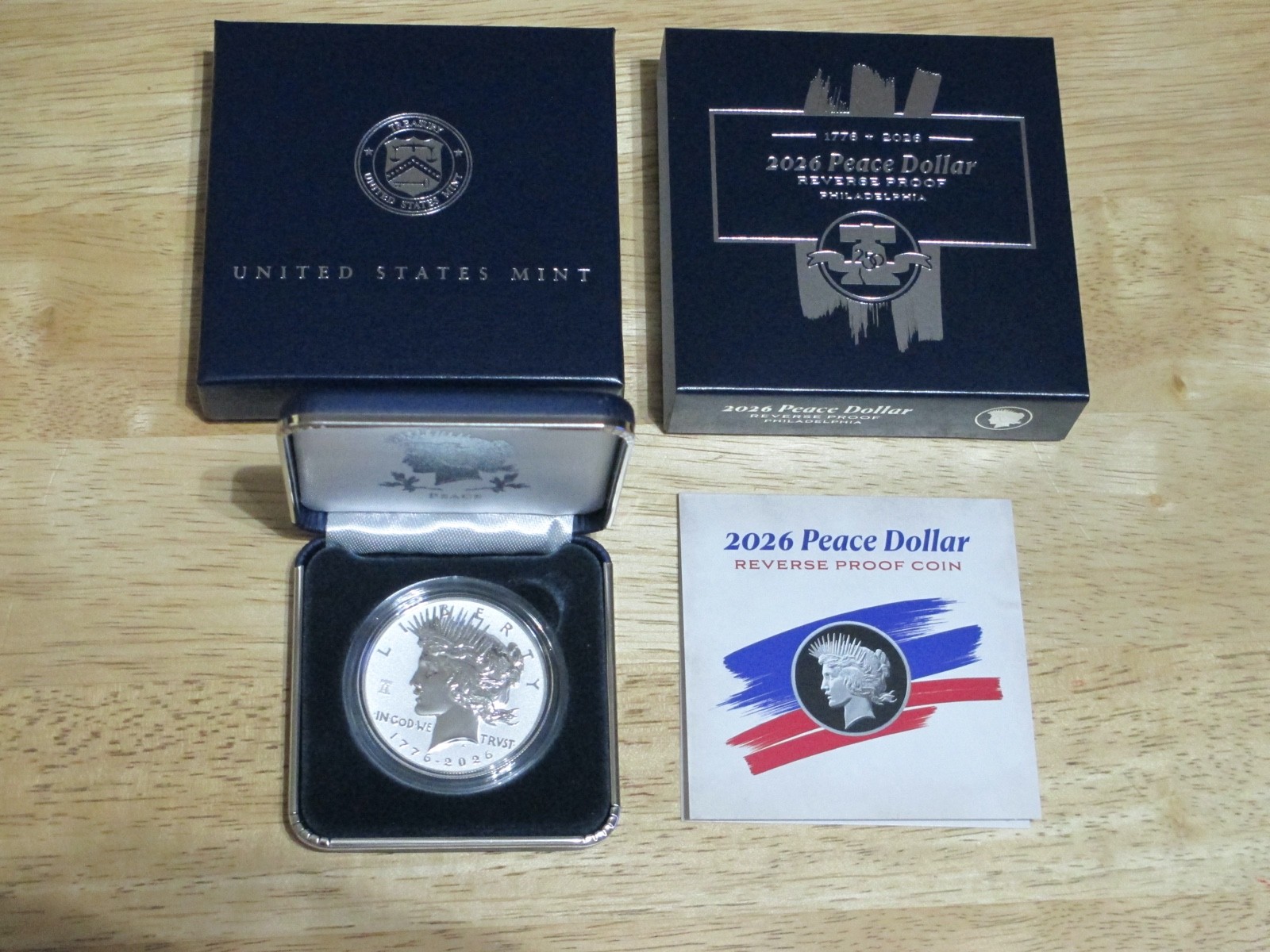 2026-P Peace Silver Dollar / Reverse Proof /Dual Date