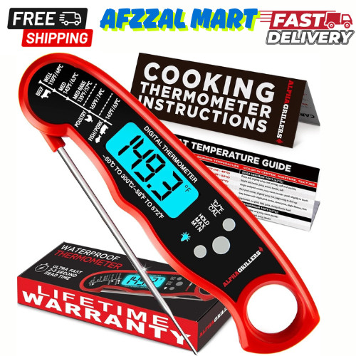Alpha Grillers Meat Thermometer Digital, Instant Read Food Thermometer for Cook