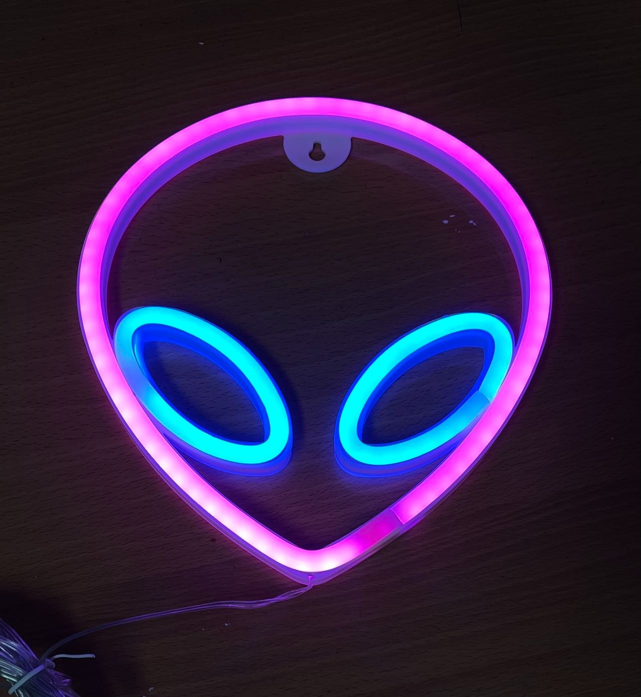 Led Neon Light Blue Alien Bedroom Home Party Wedding Decor Neon Lamp USB Battery