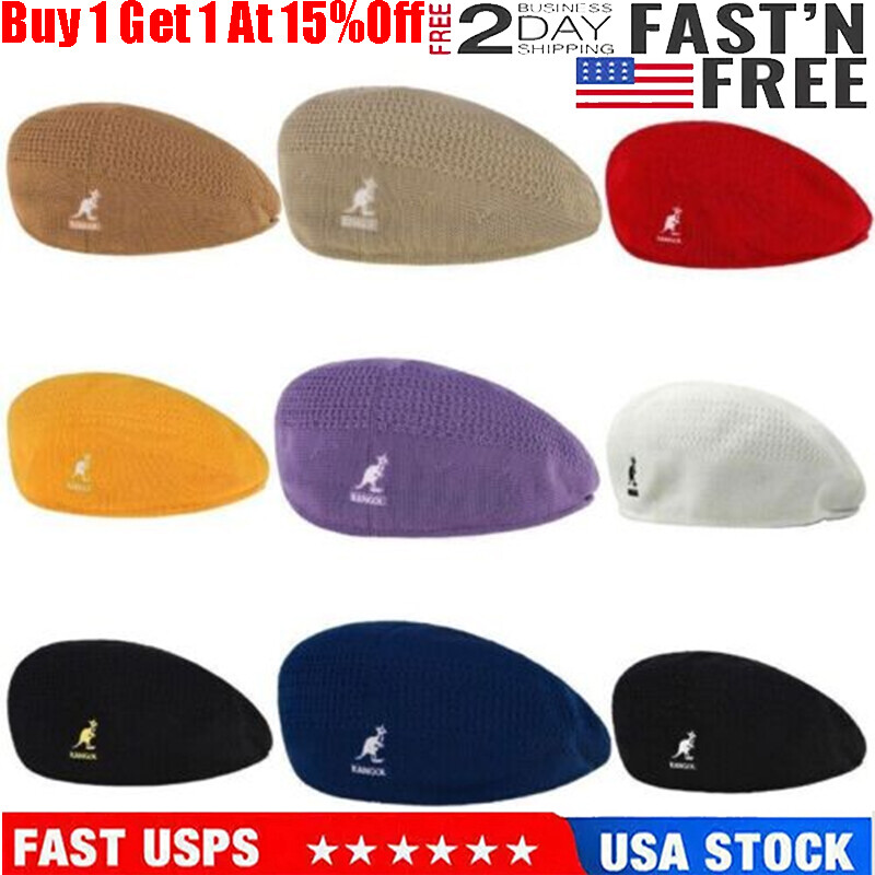 Kangol Breathable Summer Newsboy Woven Flat Caps Casual Men Women Beret Hat