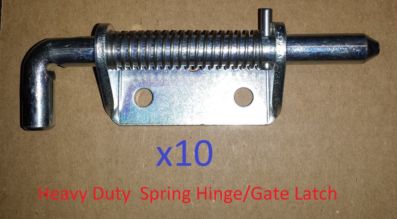 10 Zinc Plated 3 inch HEAVY DUTY Spring Release Hinge/Gate Latch DIY/Door 1044