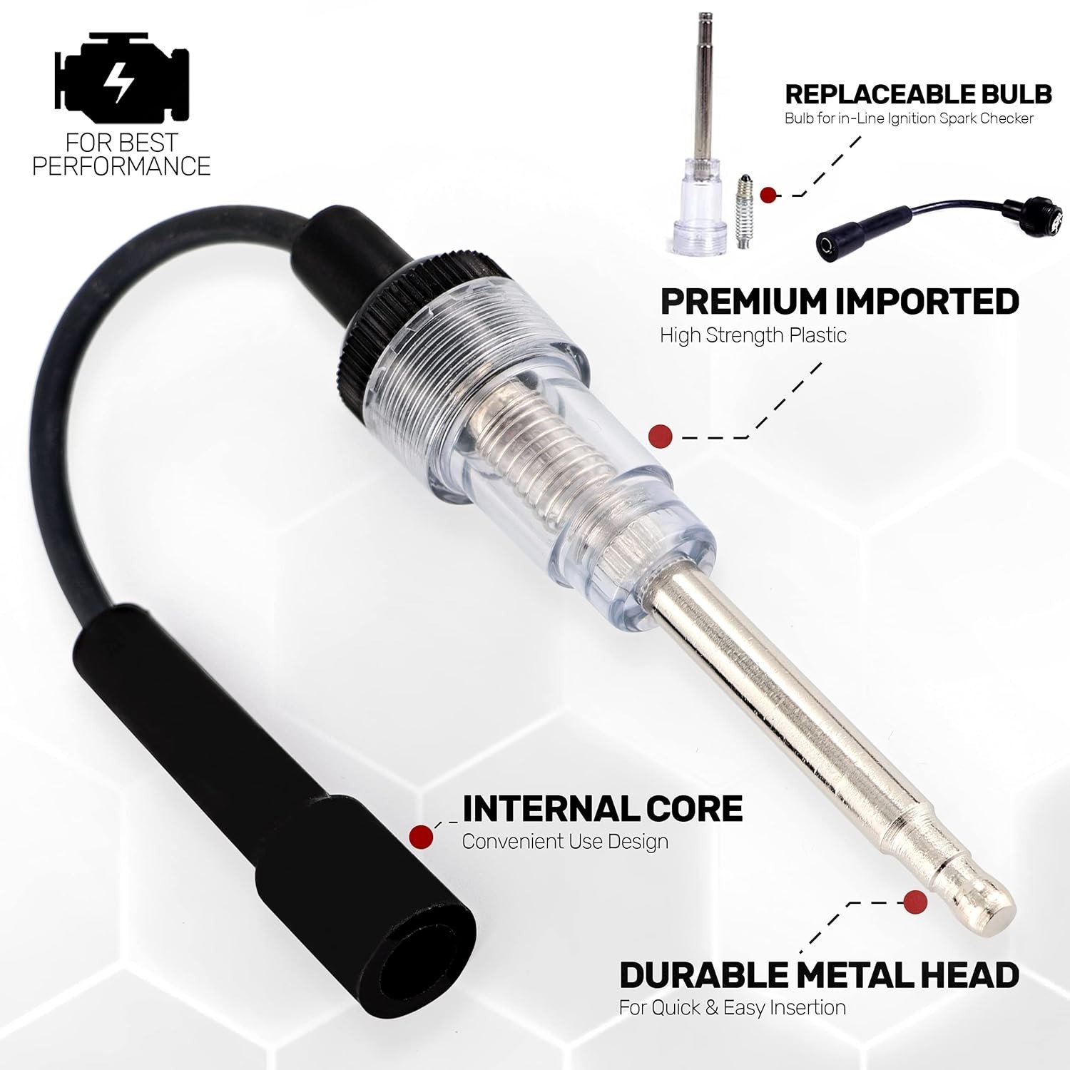 Ram-Pro Engine Spark Tester - Reliable Ignition Tool for 6-12 Volt Engines 2 PK