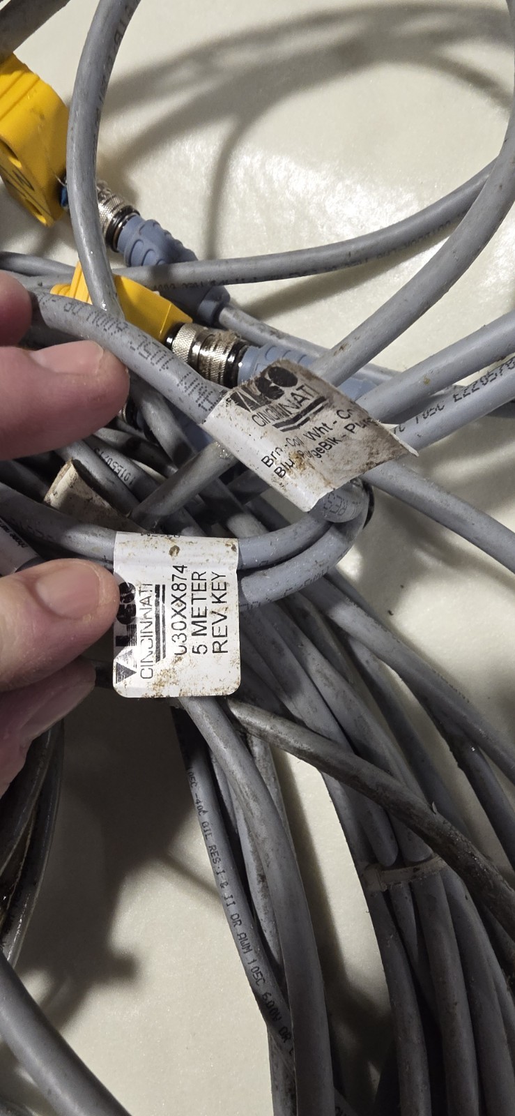 VALCO MELTON CORD SET MCP VERTICAL GLUE MACHINE CONTROLLER CABLE LOT