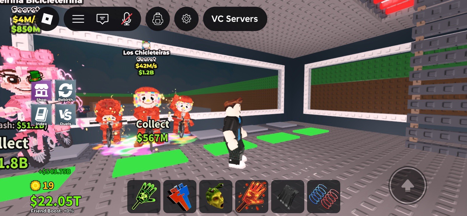 VC Servers Game Item/Asset Screenshot with In-Game Collectibles and Currency