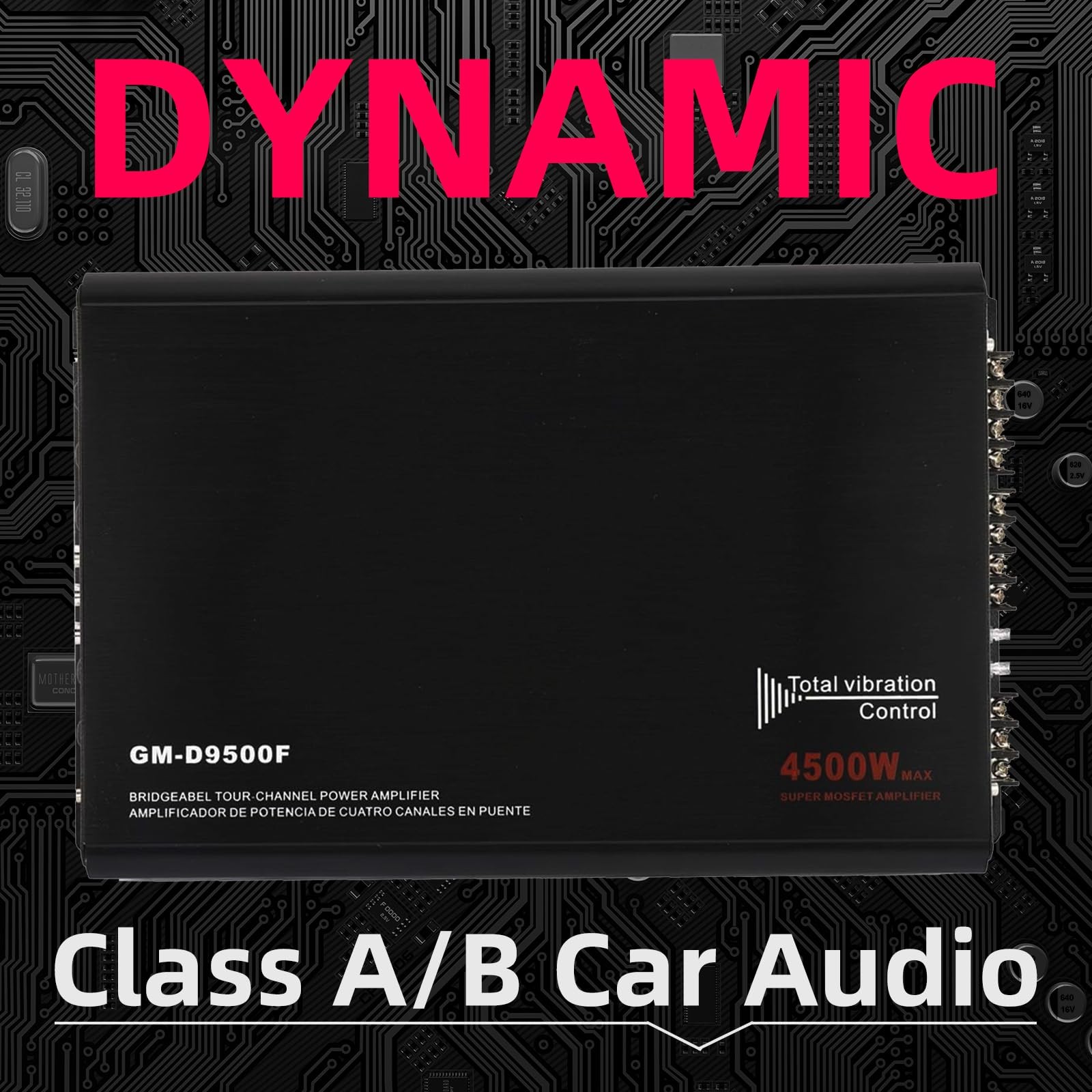 YaeCCC 4-Channels 4500W Car Power Amplifier Class A/B Audio Stereo...