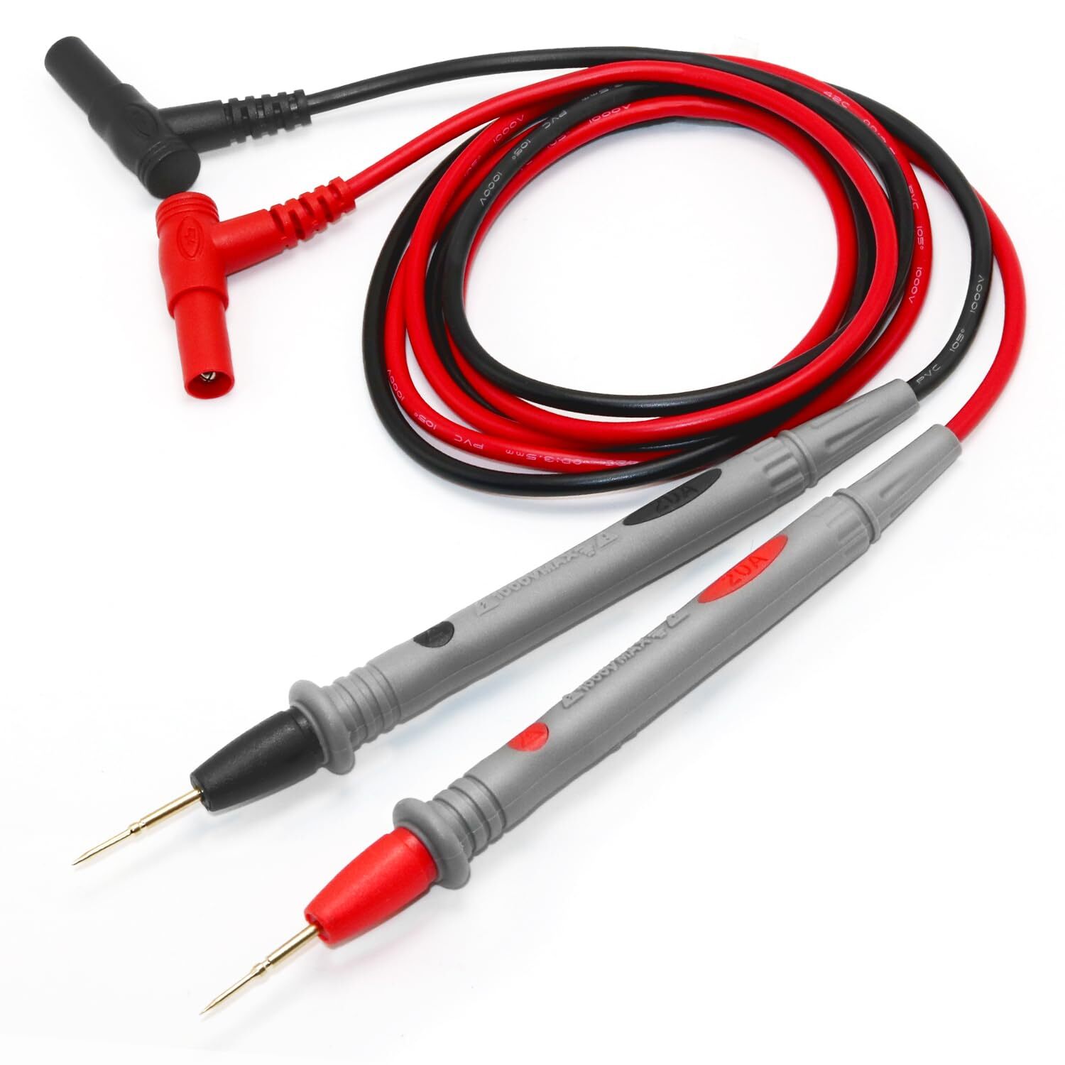 2 Pcs Professional Multimeter Test Leads 1000V 20A Digital Multi Tester Probes