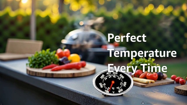 1PC Grill Lid Thermometer Heat Indicator Replacement for Master...