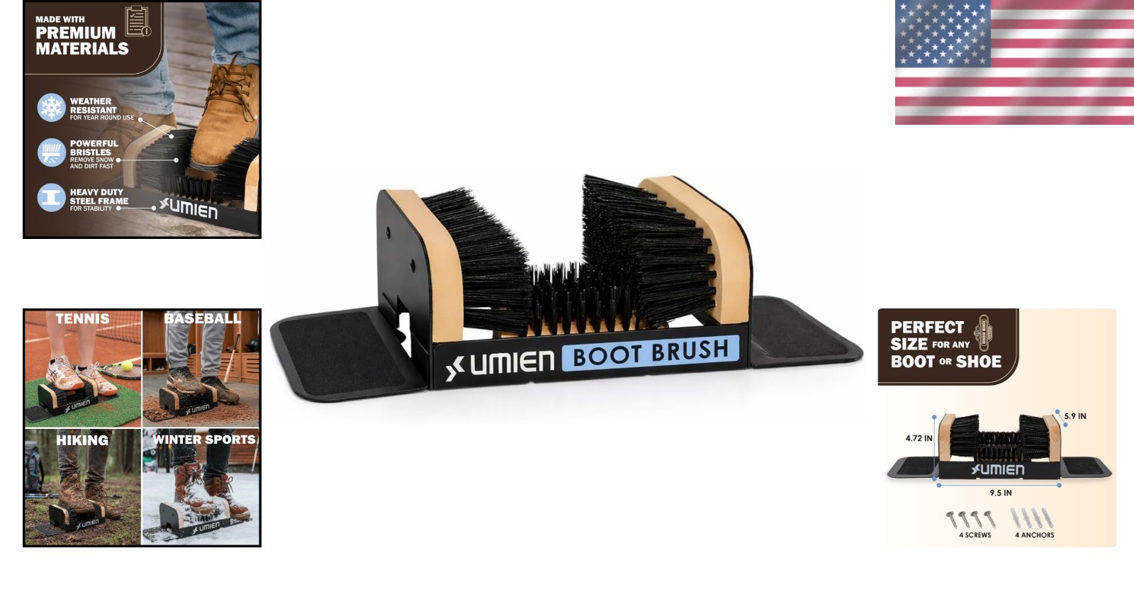 Heavy-Duty Boot Scraper & Shoe Brush with Flaps for Efficient Outdoor Cleaning
