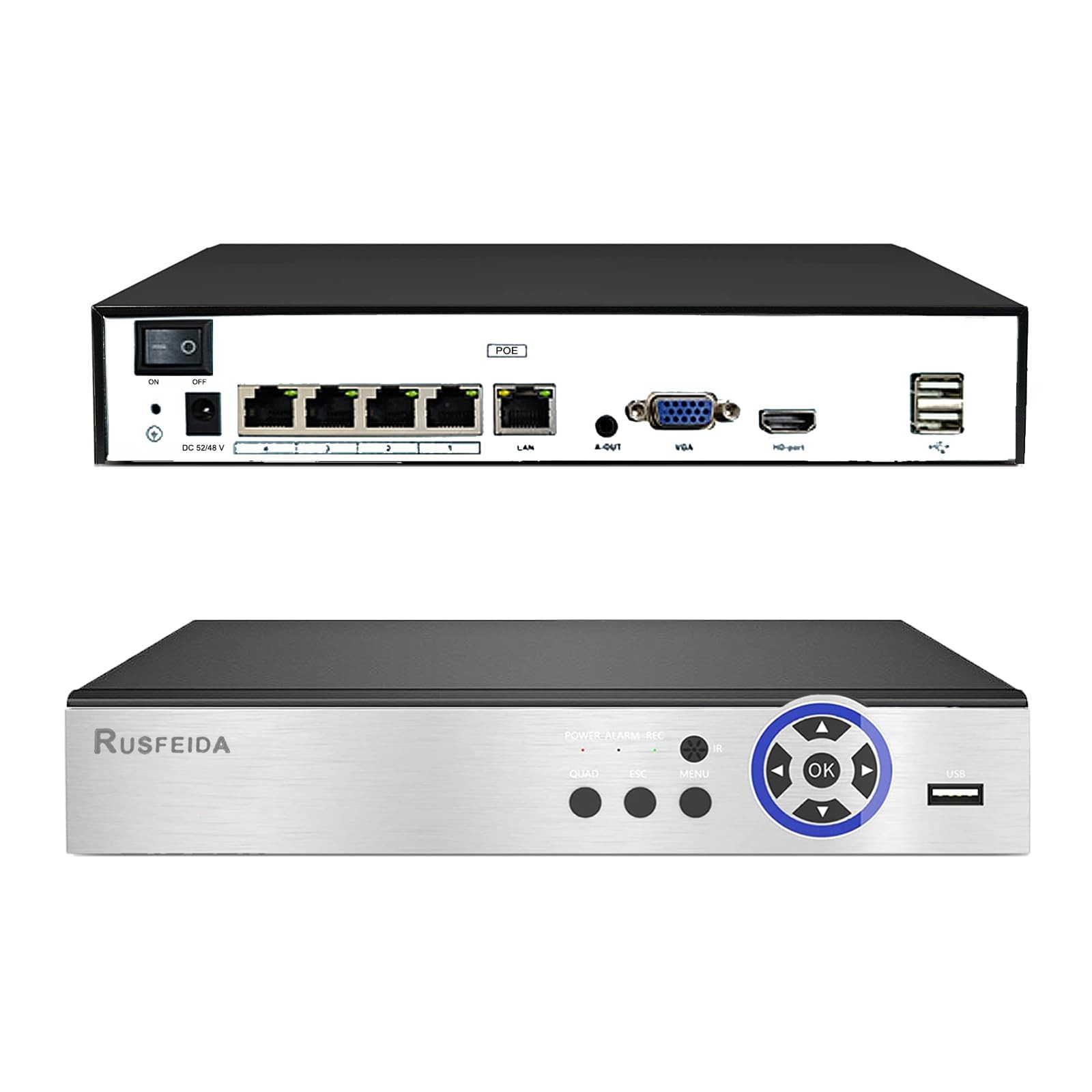 NVR for Security Camera System, 4K 4CH Network Video Recorder, Support 4K/5MP/4M