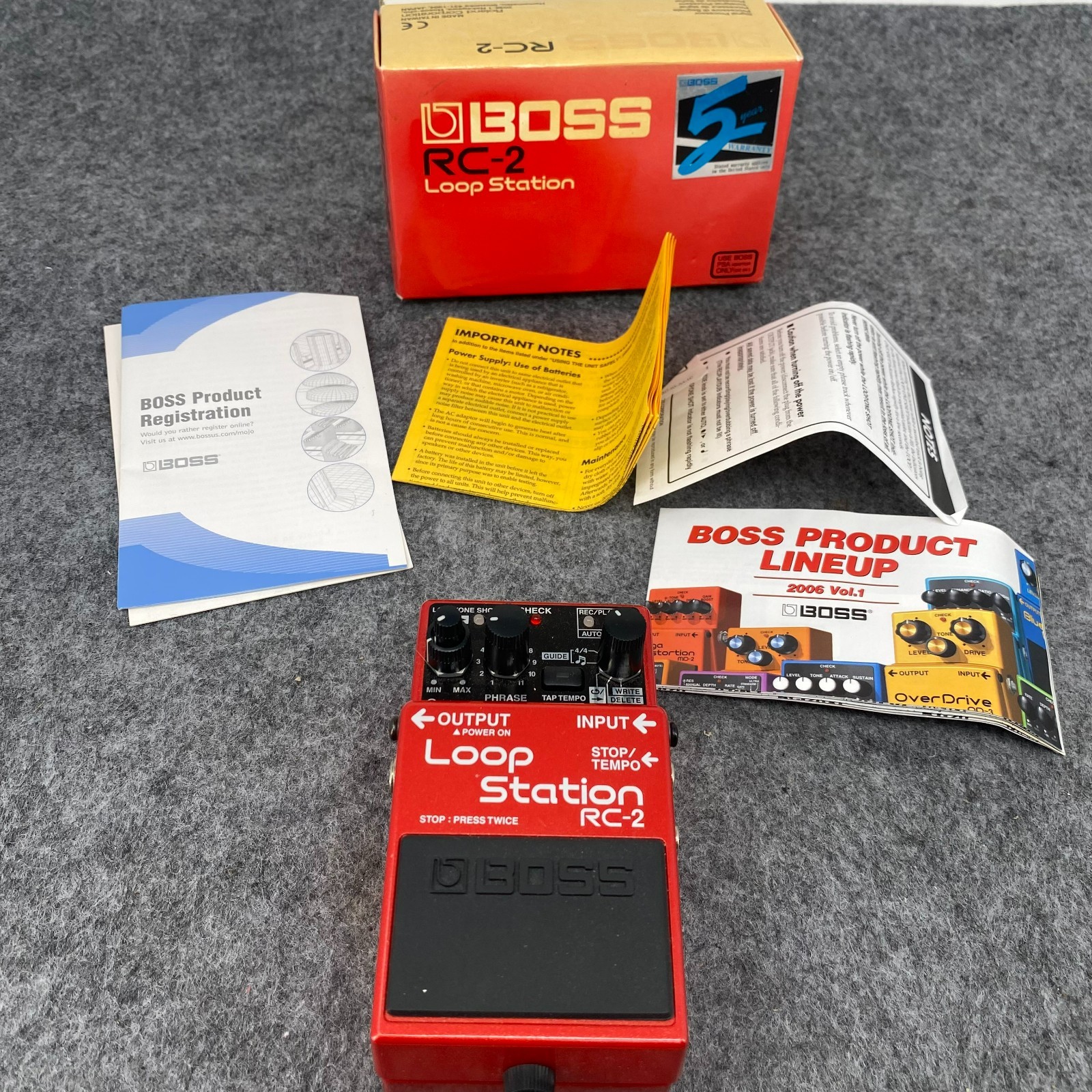 BOSS Loop Station RC-2 With Box
