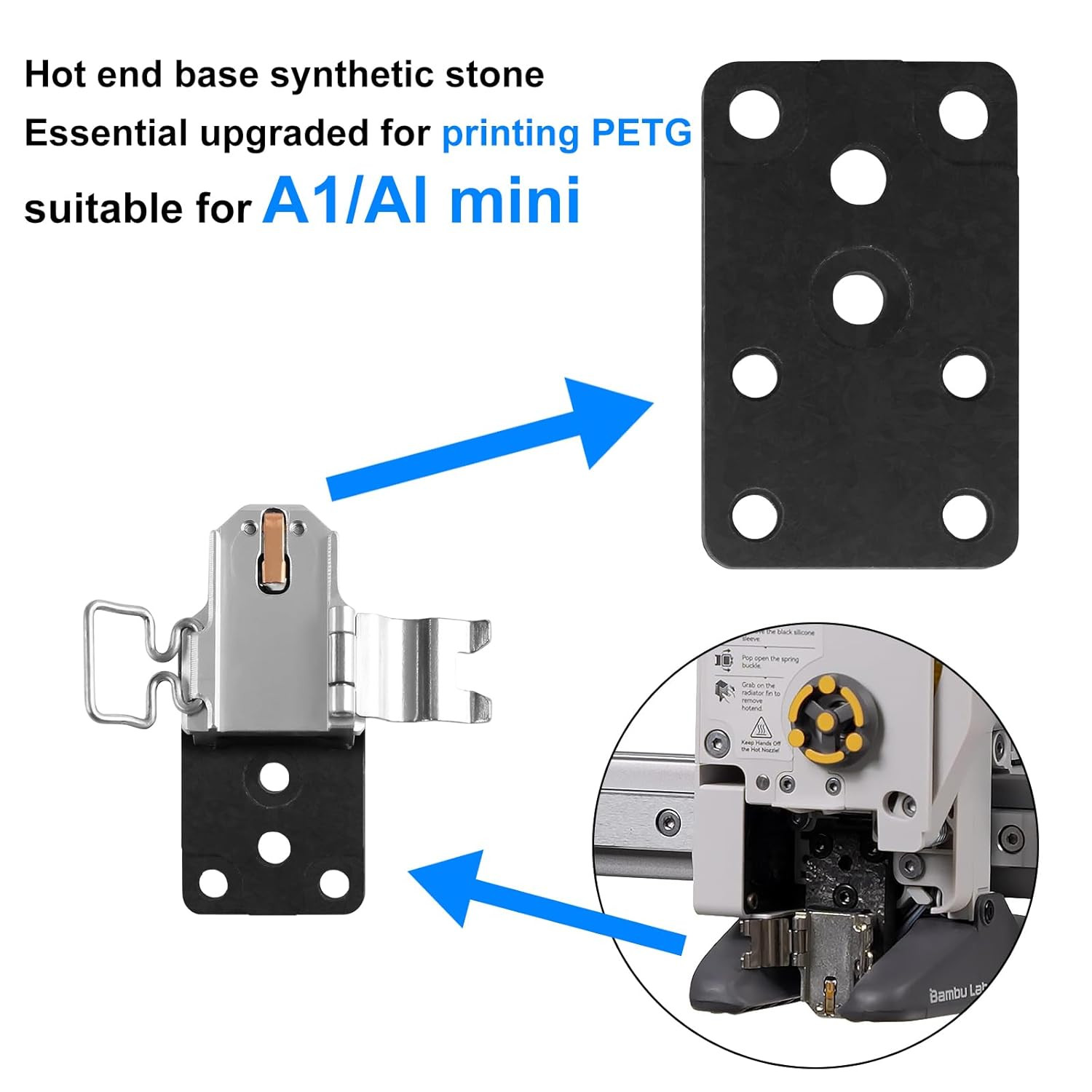 Upgraded Bamboo Lab A1 Hotend Heating Assembly Kit for Bambu Lab A1, A1 Mini 3D