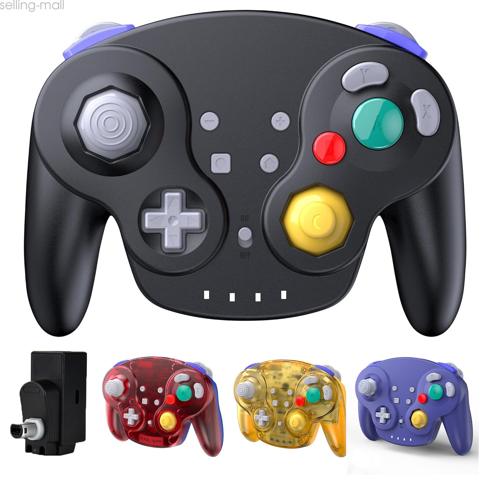 Wireless Gamecube Wavebird Controller Rumble for NGC GC Wii Console Rechargeable